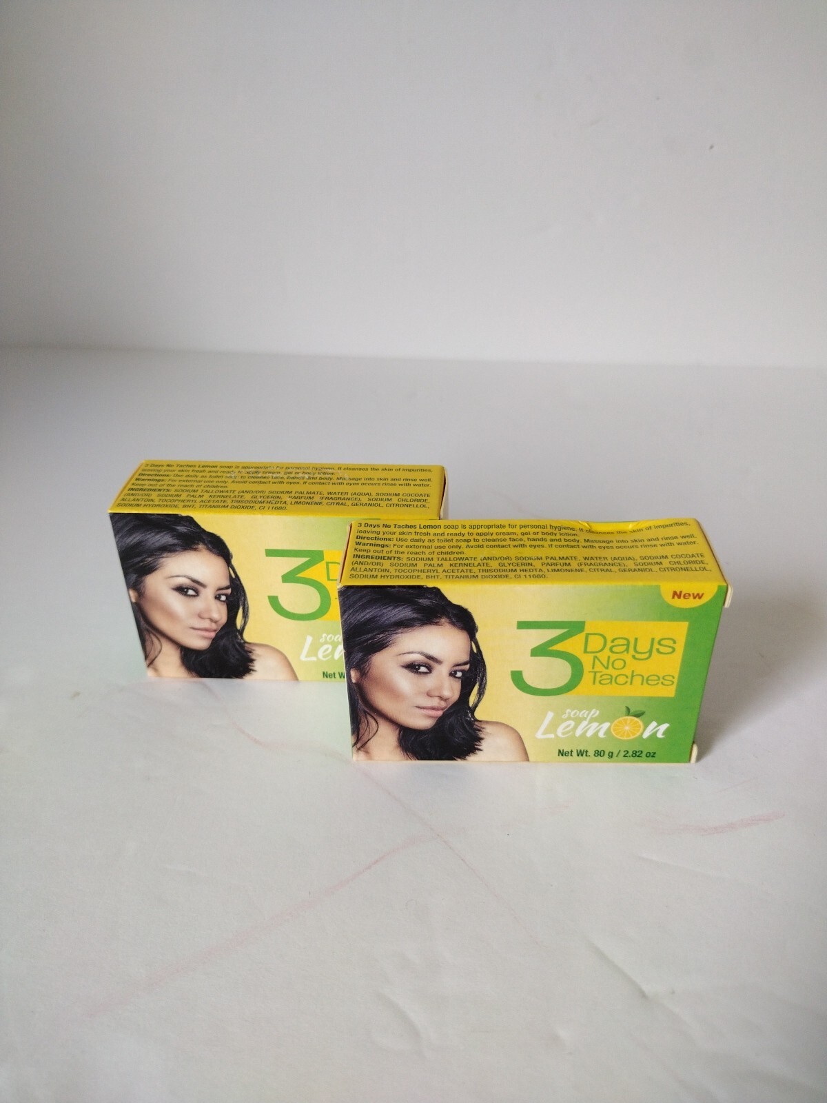 3 Days No Tactes Lemon Soap (80g/ 2.82oz Each) Pack Of 2