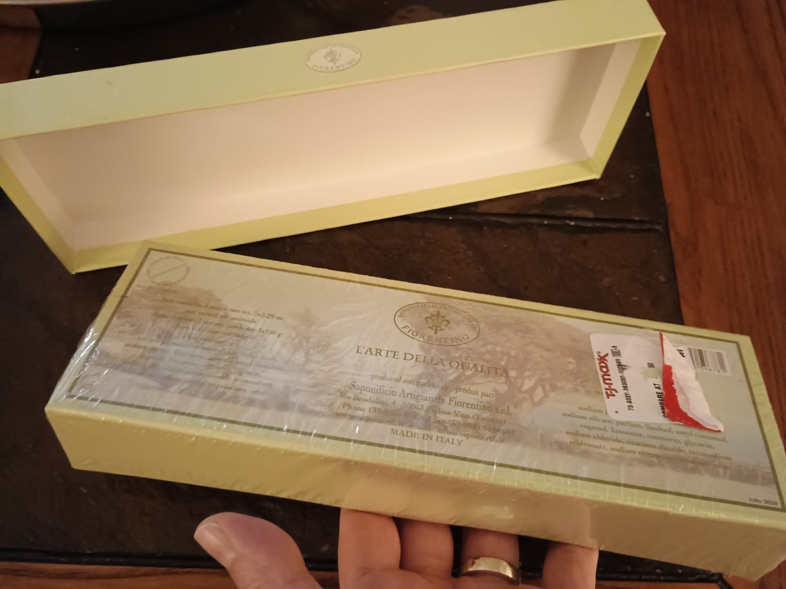 La Florentina Olive Oil Sculpted Soap Set Made in Italy 3x 5 oz New NIB Sealed