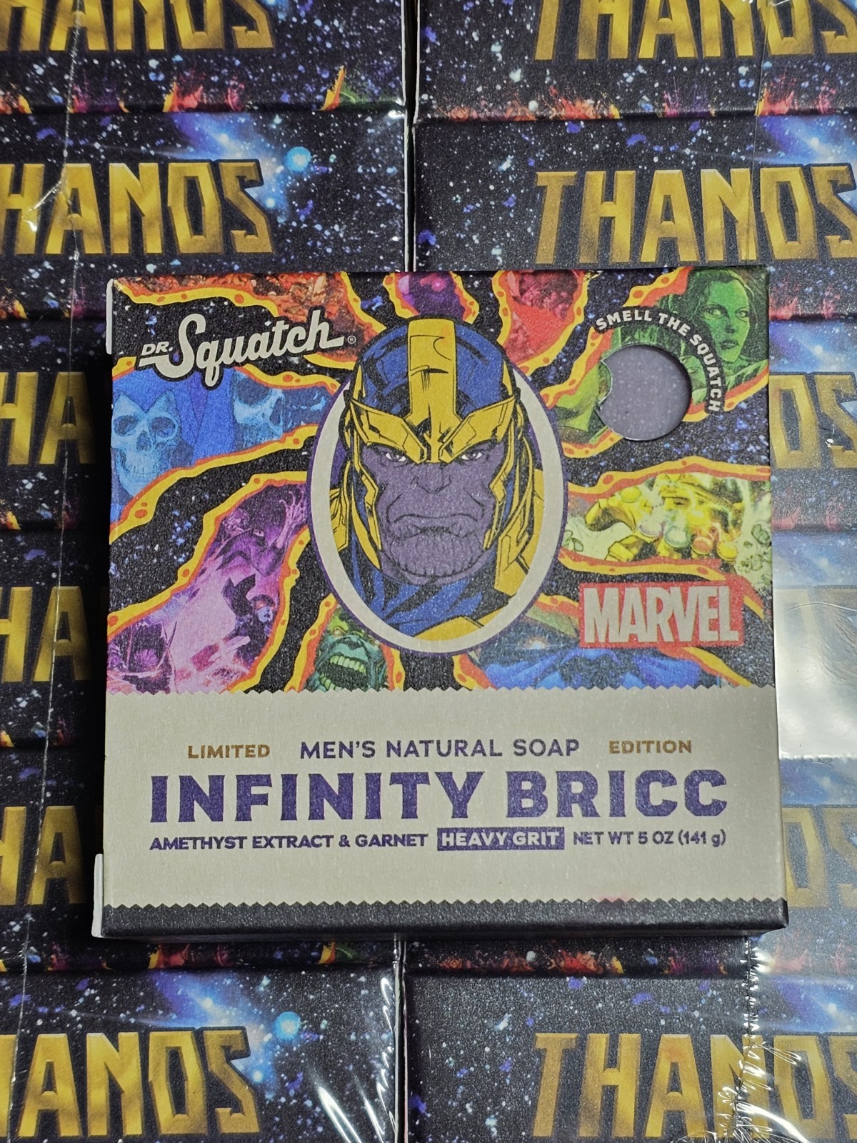 Dr. Squatch Marvel Thanos Infinity Bricc Limited Edition Men’s Soap Heavy Grit