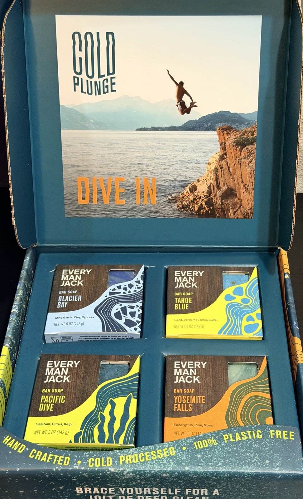 Every Man Jack Cold Plunge Mens Bar Soap Set 8 Bars Total! Deeply Cleans/Hydrate