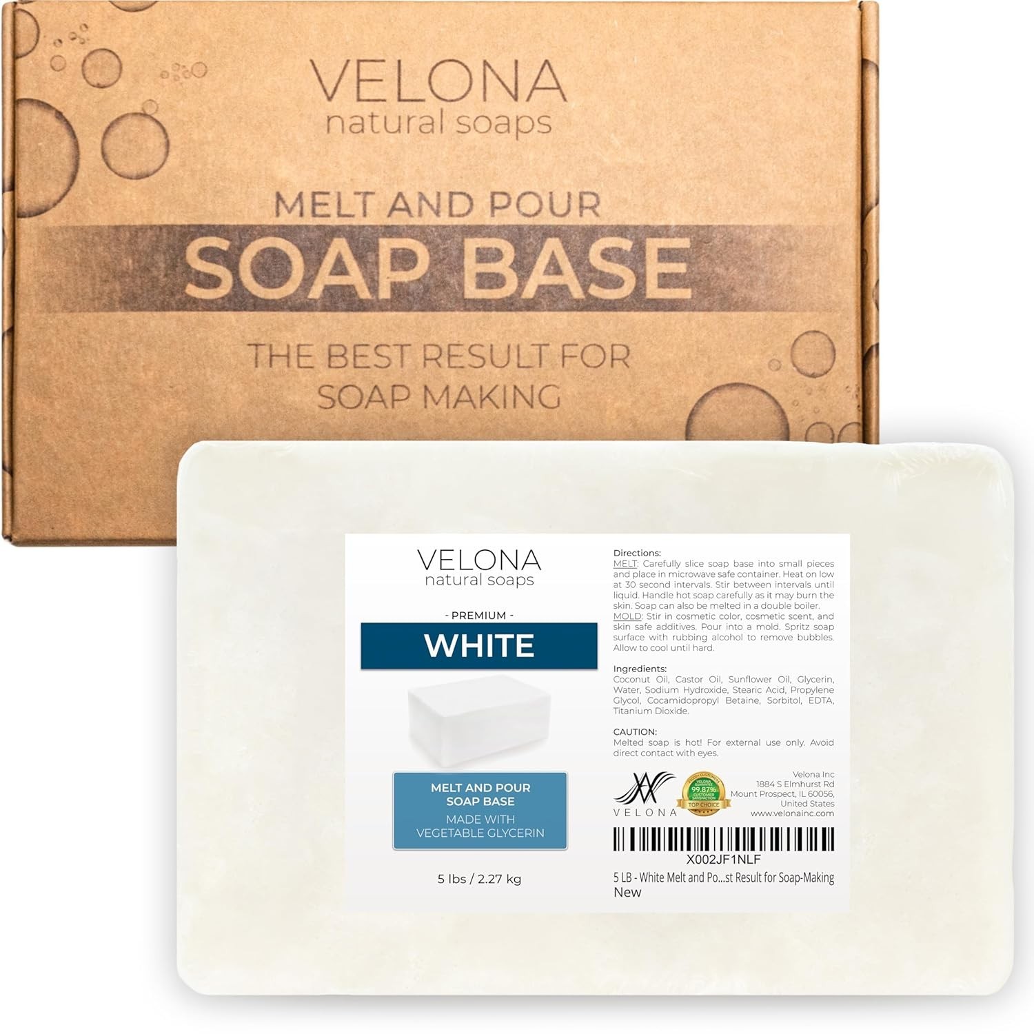 5 LB – Shea Butter – Melt and Pour Soap Base SLS/SLES free | Natural Bars for…