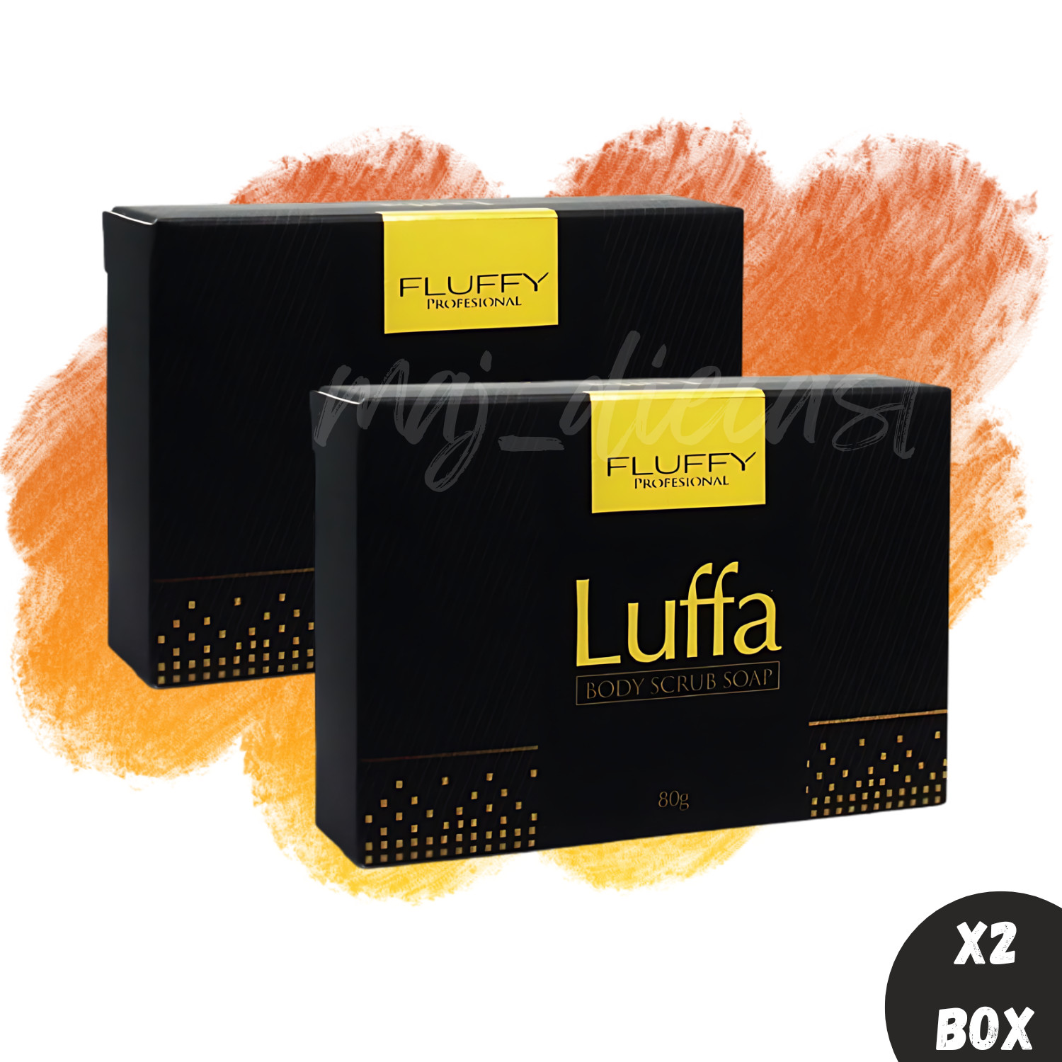 2x Fluffy Luffa Body Scrub Soap (80g) to Remove Dirt and Dead Skin Cells