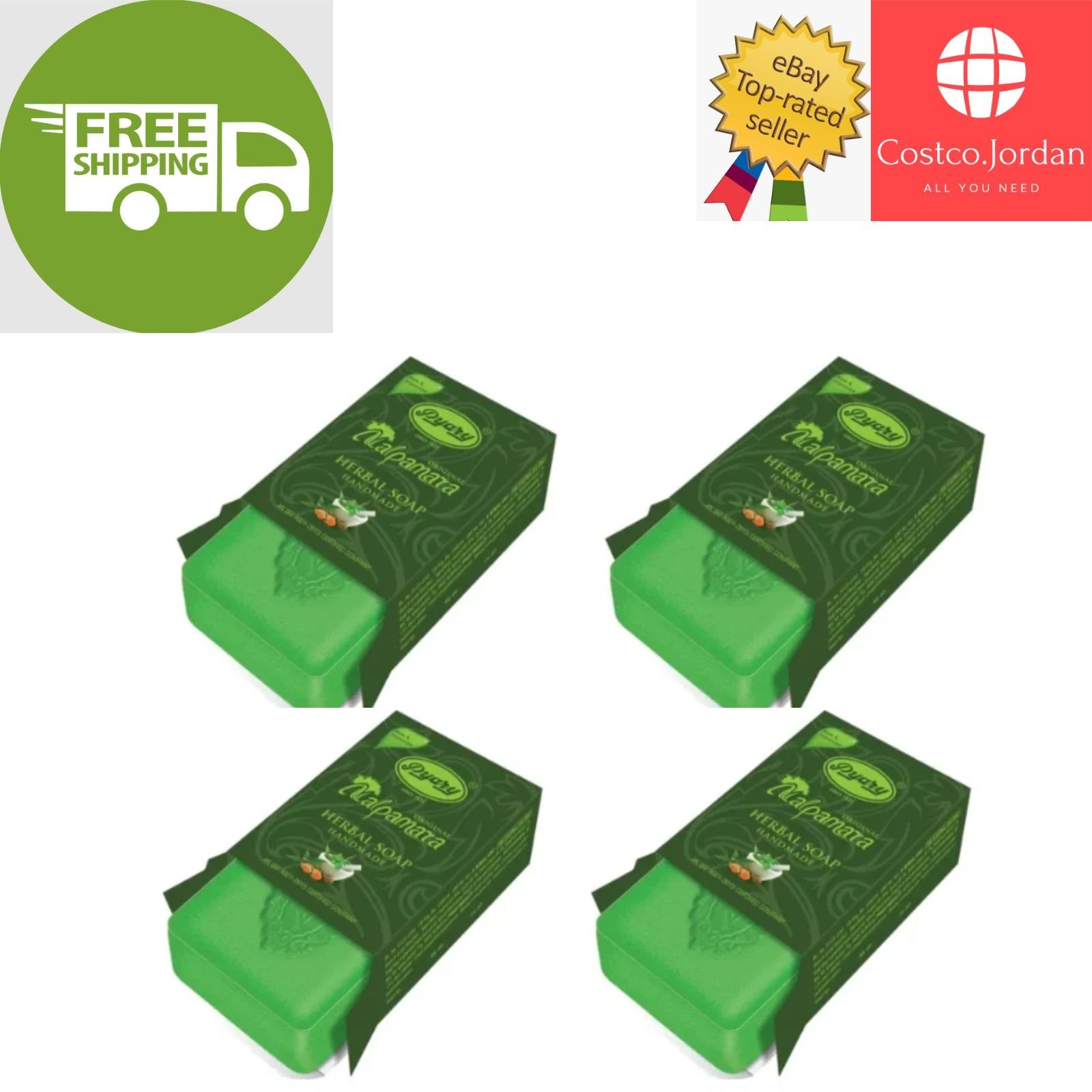 4 X Indian Pyary Nalpamara Original Herbal Soap – 75g Hand Made ⭐FREE SHIPPING⭐