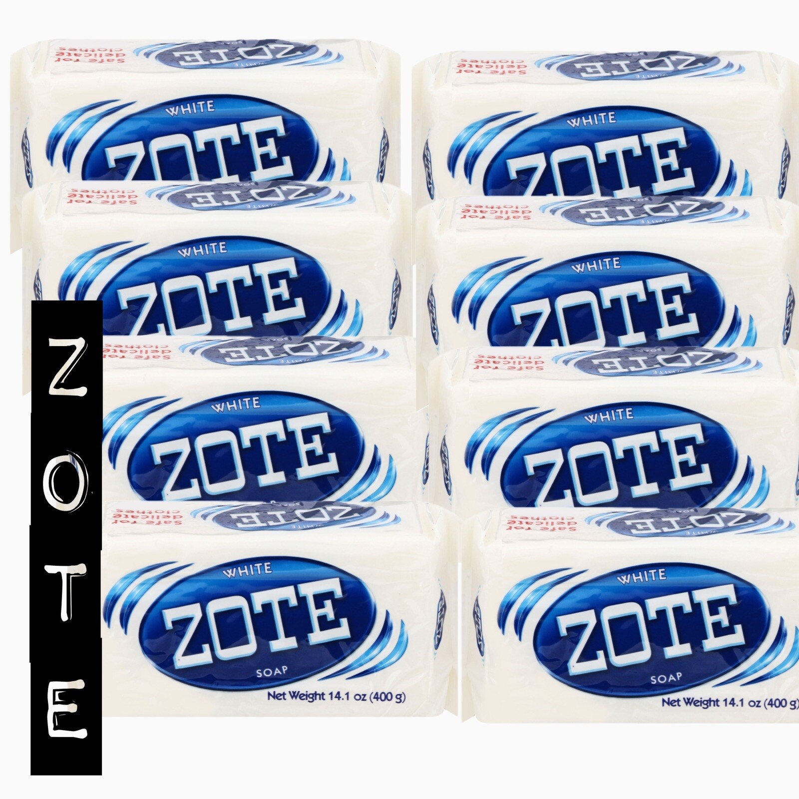 ZOTE Laundry Soap Washing Clothes 7oz Bars. Jabon Blanco (8 Pack)