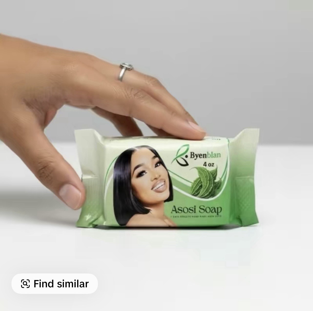 Byenblan Asosi Soap Bar Green Face & Body for Unisex 4 oz Asosi Soap