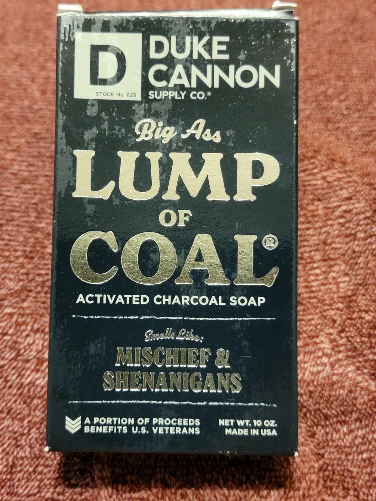 Duke Cannon Big Ass Lump of Coal Activated Charcoal Soap ~ unused in box (A-4)