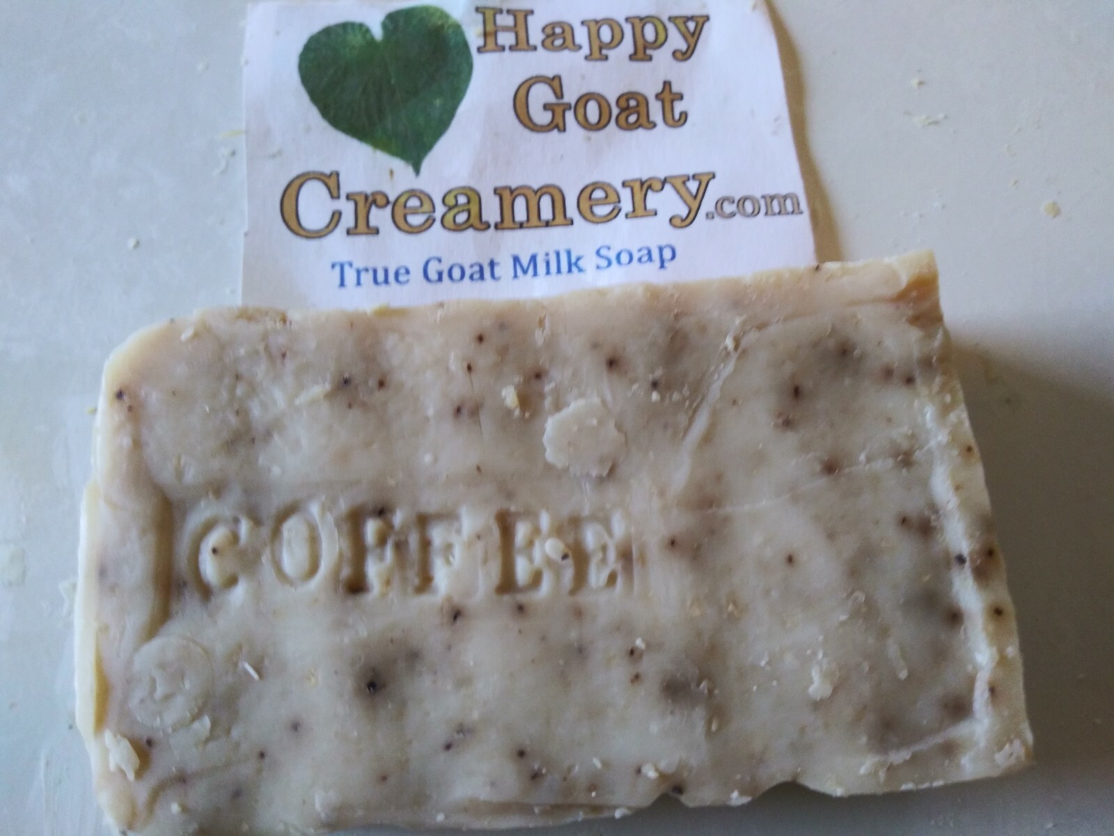 CREME BRULEE COFFEE GOAT MILK SOAP HAPPY GOAT CREAMERY UNSCENTED BAR