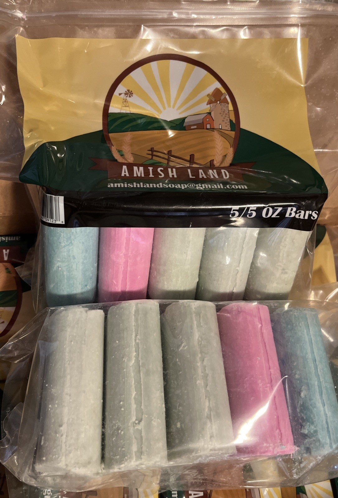 Amish Land Bar Soap 15 Huge Bars 5oz Each Made in USA 3 Packs of 5 Bars NEW