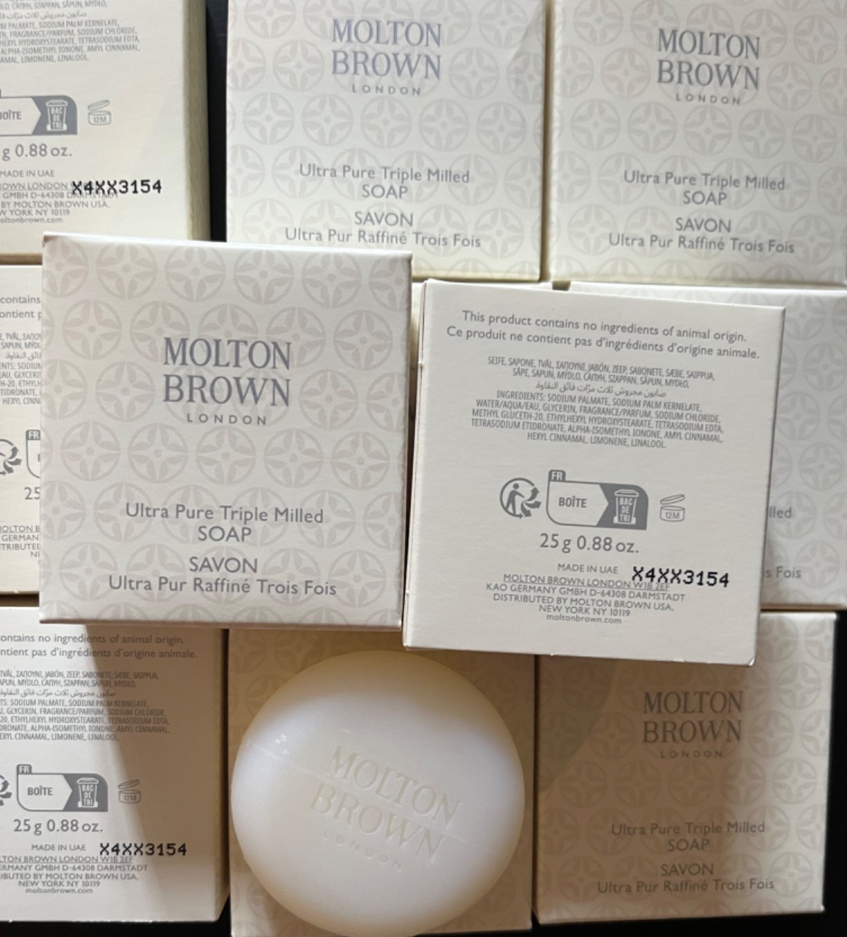 Lot of 20 Molton Brown Ultra Pure Triple Milled Soap Mini Size .88oz/25g New