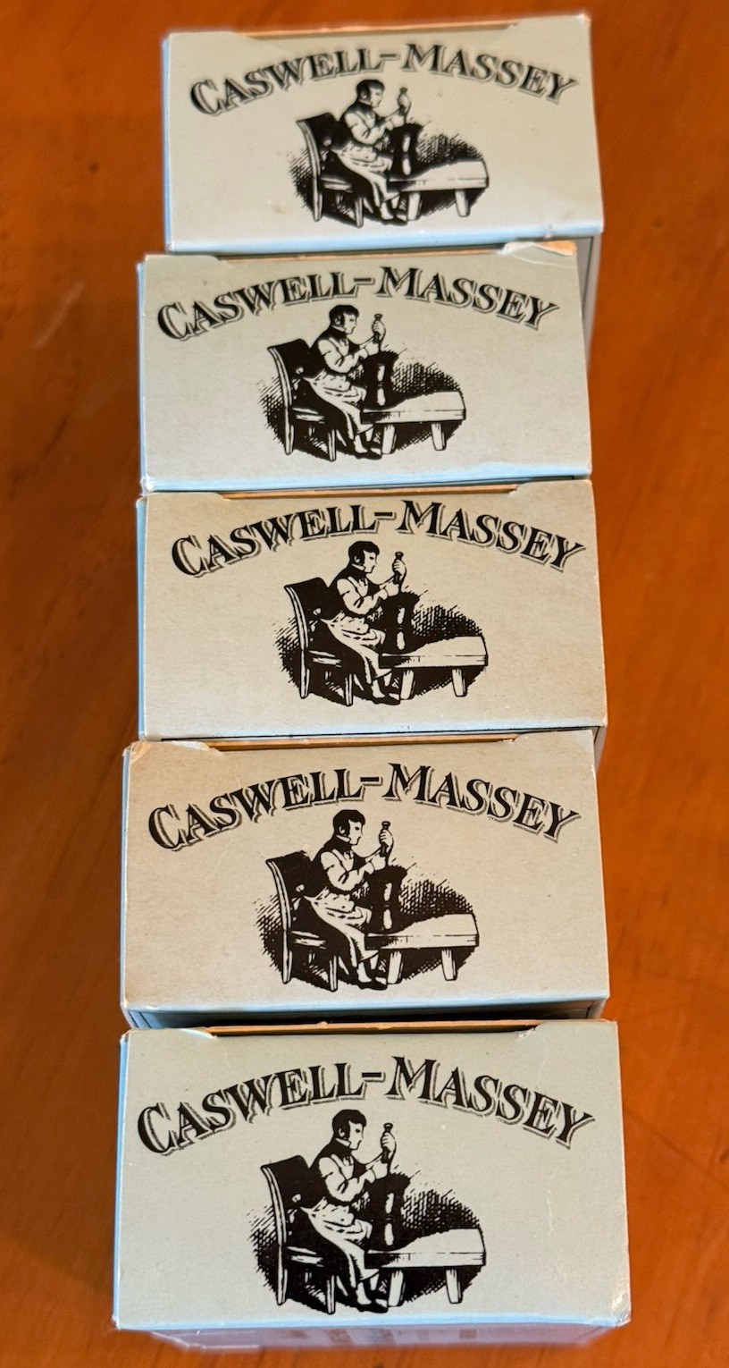 Vintage Caswell Massey Glycerine Soap Lot Of 5 Assorted New In Box