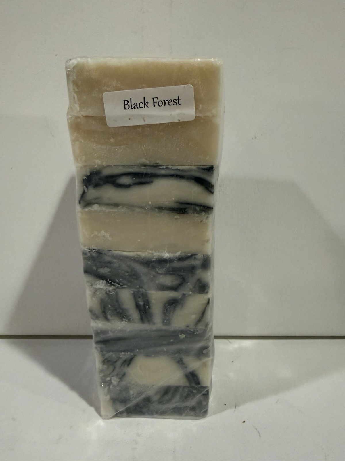 Black Forest Marbled Body Bar Soap, Rectangular, Beige & Black