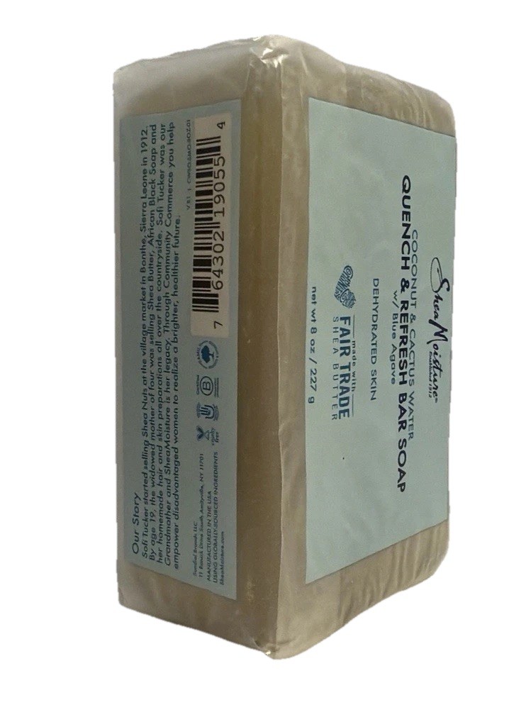 Shea Moisture Coconut & Cactus Water Quench & Refresh Bar Soap w Blue Agave 8 oz