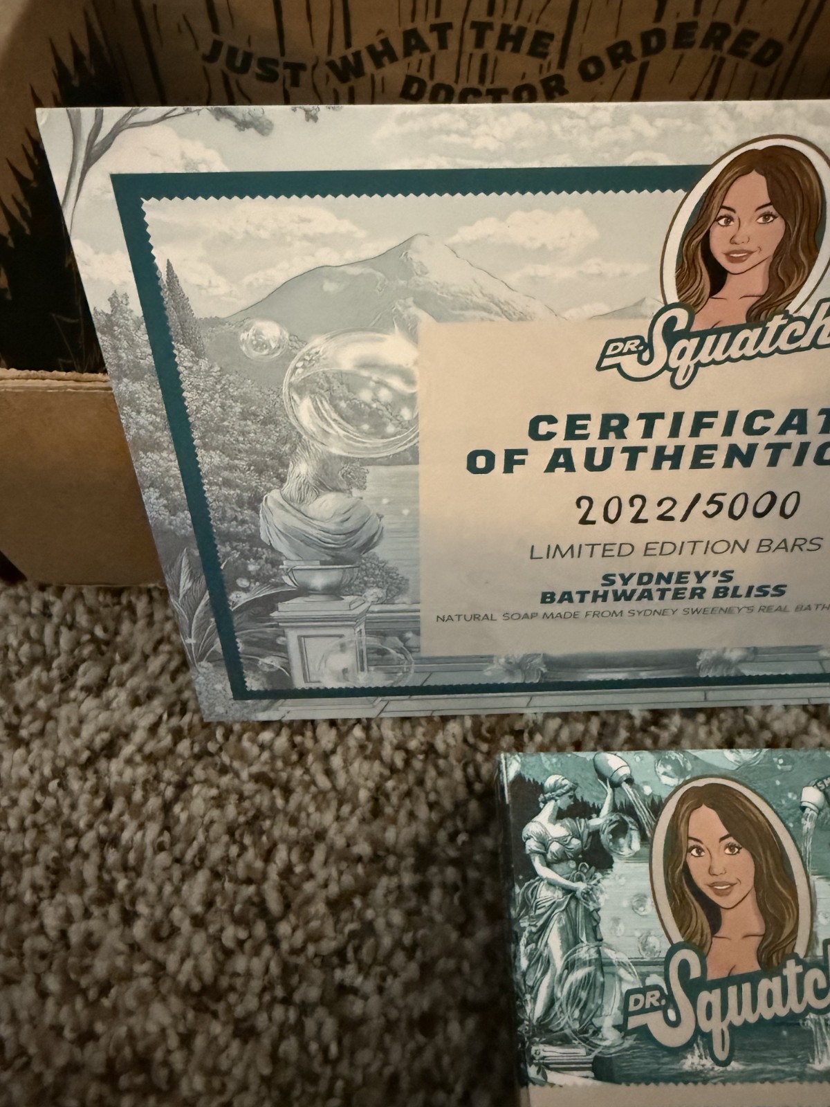 Dr. Squatch x Sydney Sweeney “Sydney’s Bathwater Bliss” Bar Soap – IN HAND #2022