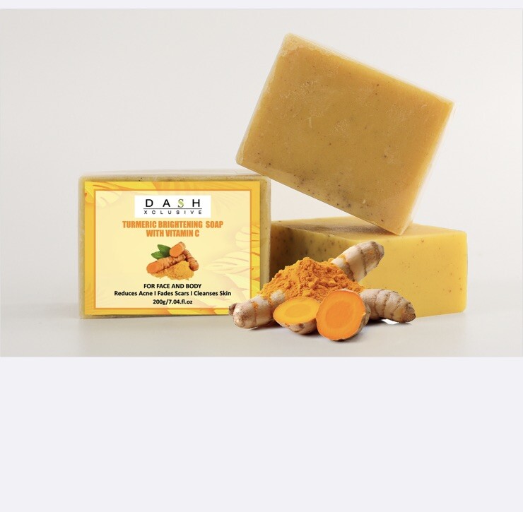 Turmeric Brighteni Face & Body Vitamin C/Ginger Glow Soap,Fade Scars, Ance 200g