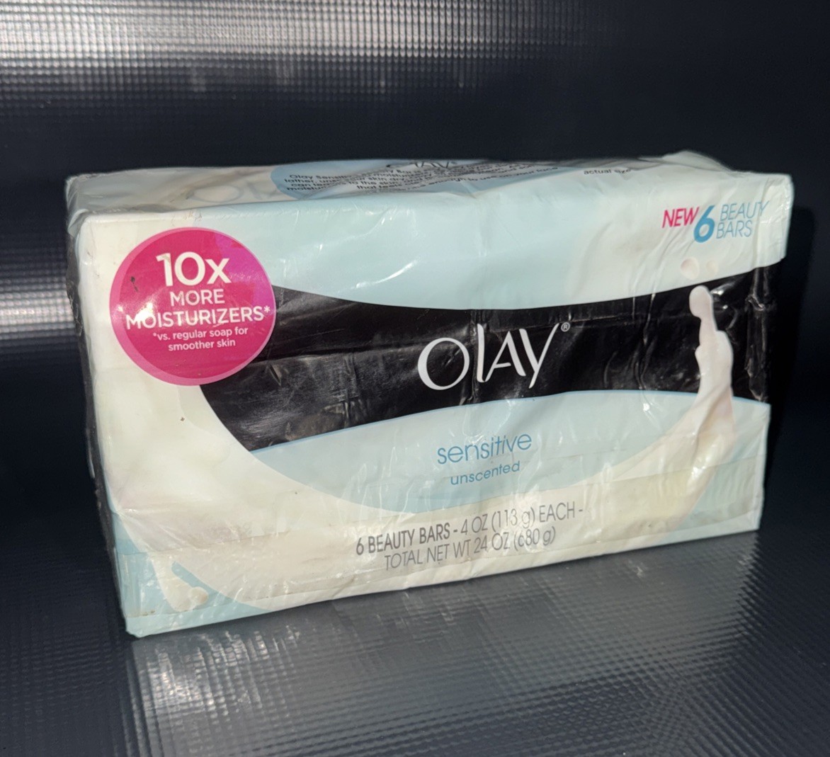 Olay Sensitive Unscented Beauty Bar Soap 6 PACK! NOS, Discontinued. See Pics