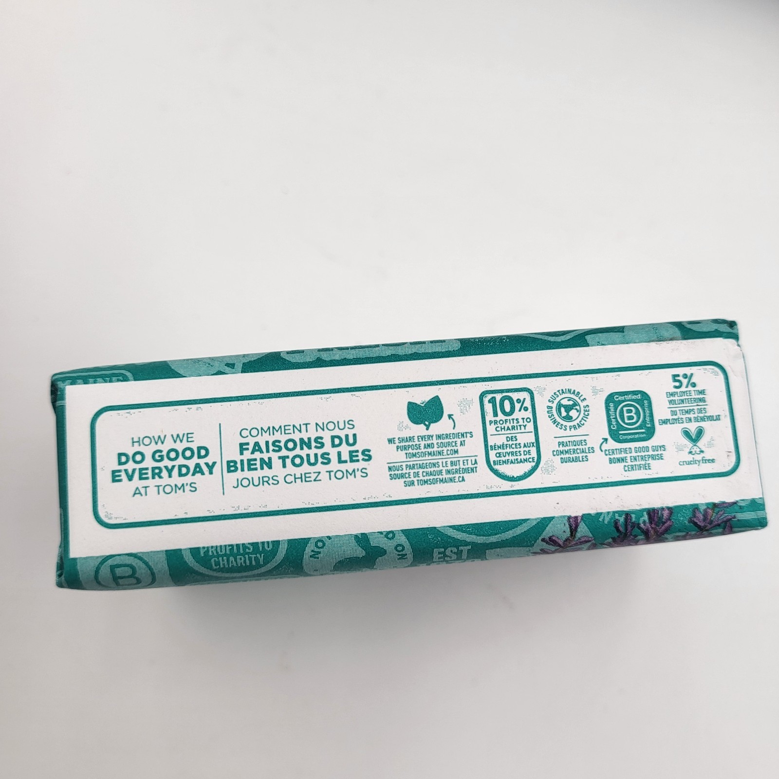 Set of 5 Tom’s of Maine Lavender & Shea Natural Beauty Bar Soap 5oz