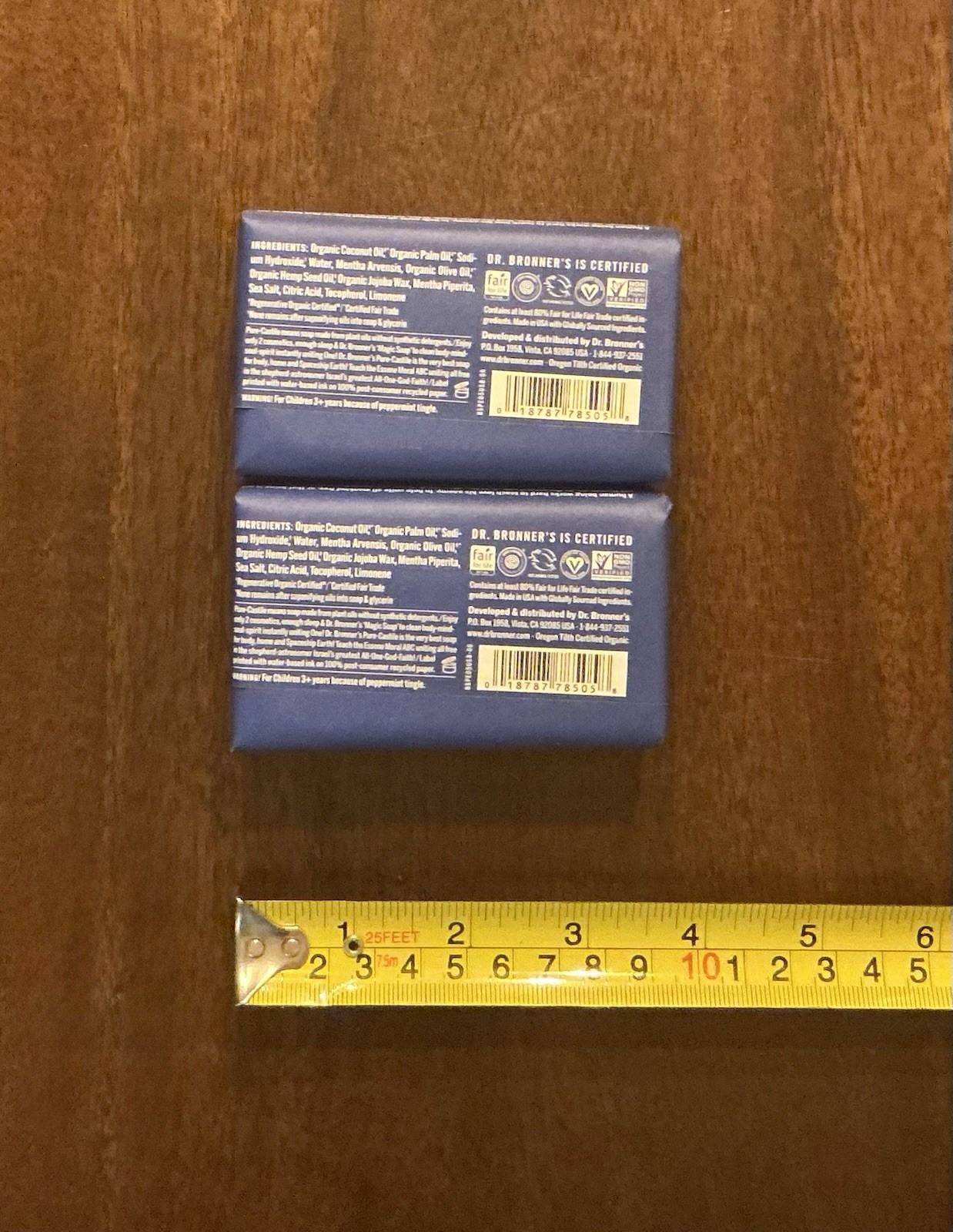 Dr Bronner’s Peppermint Magic Bar Soap 5 Oz each – Lot Of 2