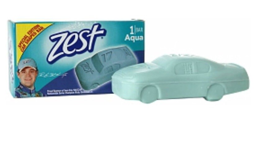 3 Pack Matt Kenseth Zest Special Edition Car Shaped Aqua Bar Soap, 3.2 Oz Each