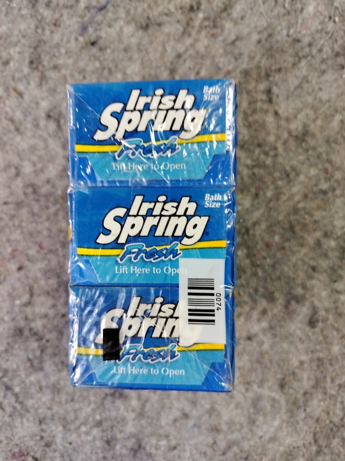 Colgate Palmolive IRISH SPRING Fresh 3 Soap Bars Pack 4 1/2 oz NIB Vintage