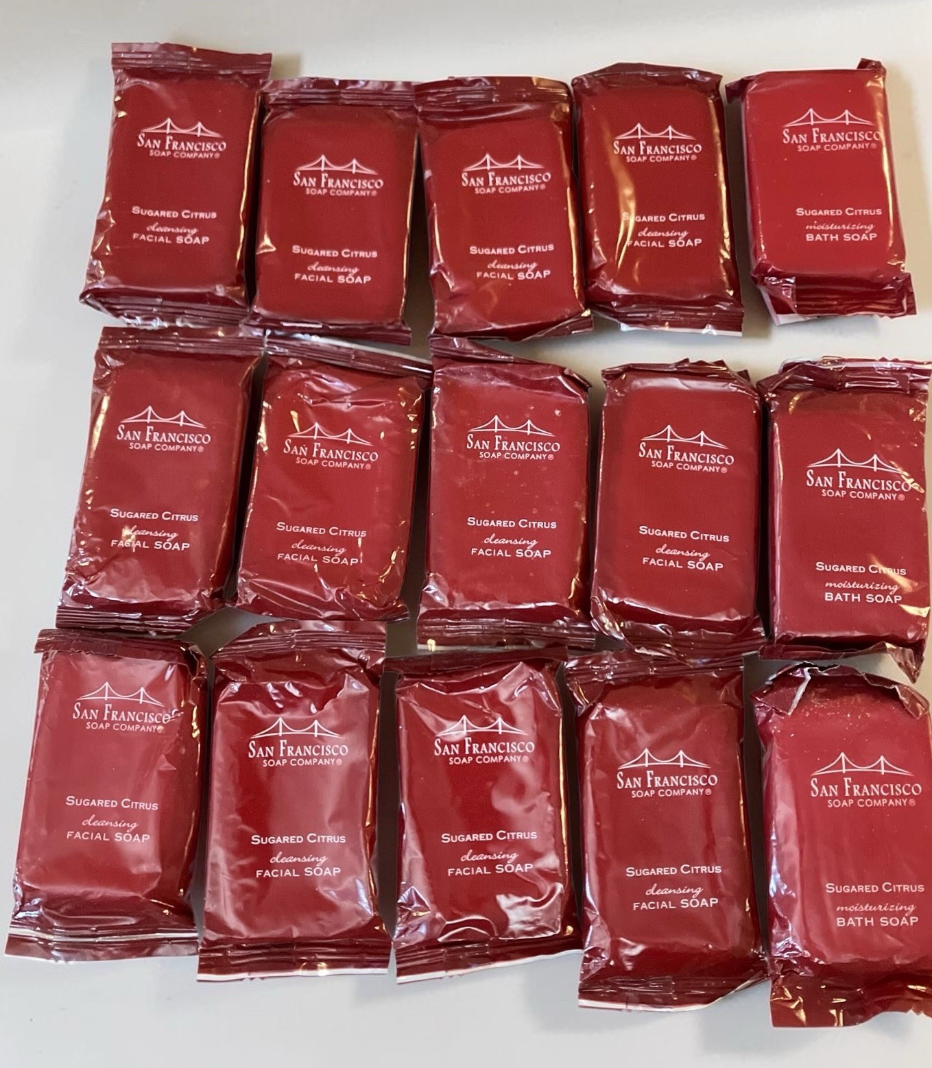 San Francisco Soap Co Sugared Citrus Moisturizing Facial Soap Bath Soap Lot 15