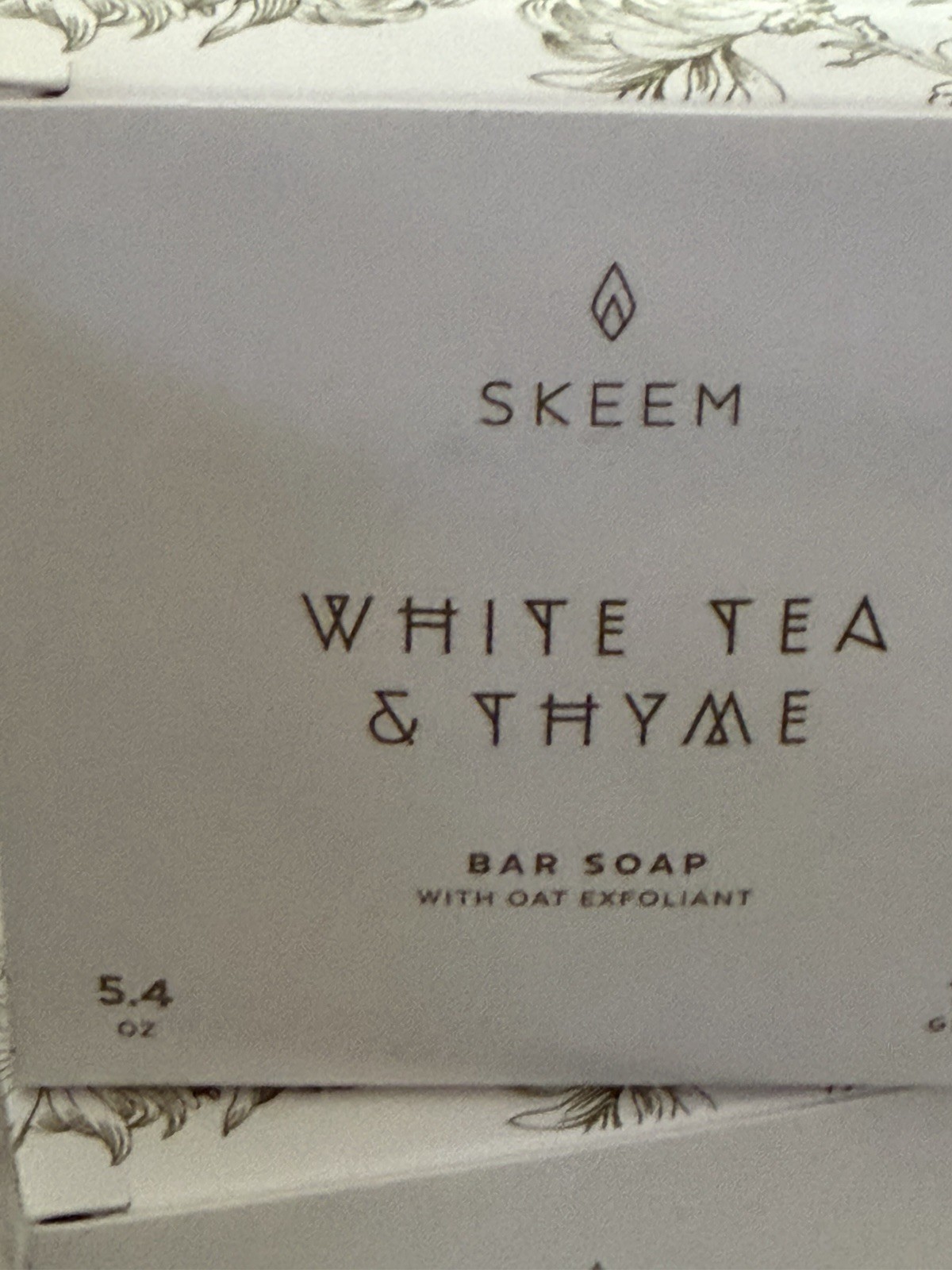 SKEEM 🇺🇸 WHITE TEA & THYME 3 BAR SOAPS with OAK EXFOLIANT 5g each RaRe Find