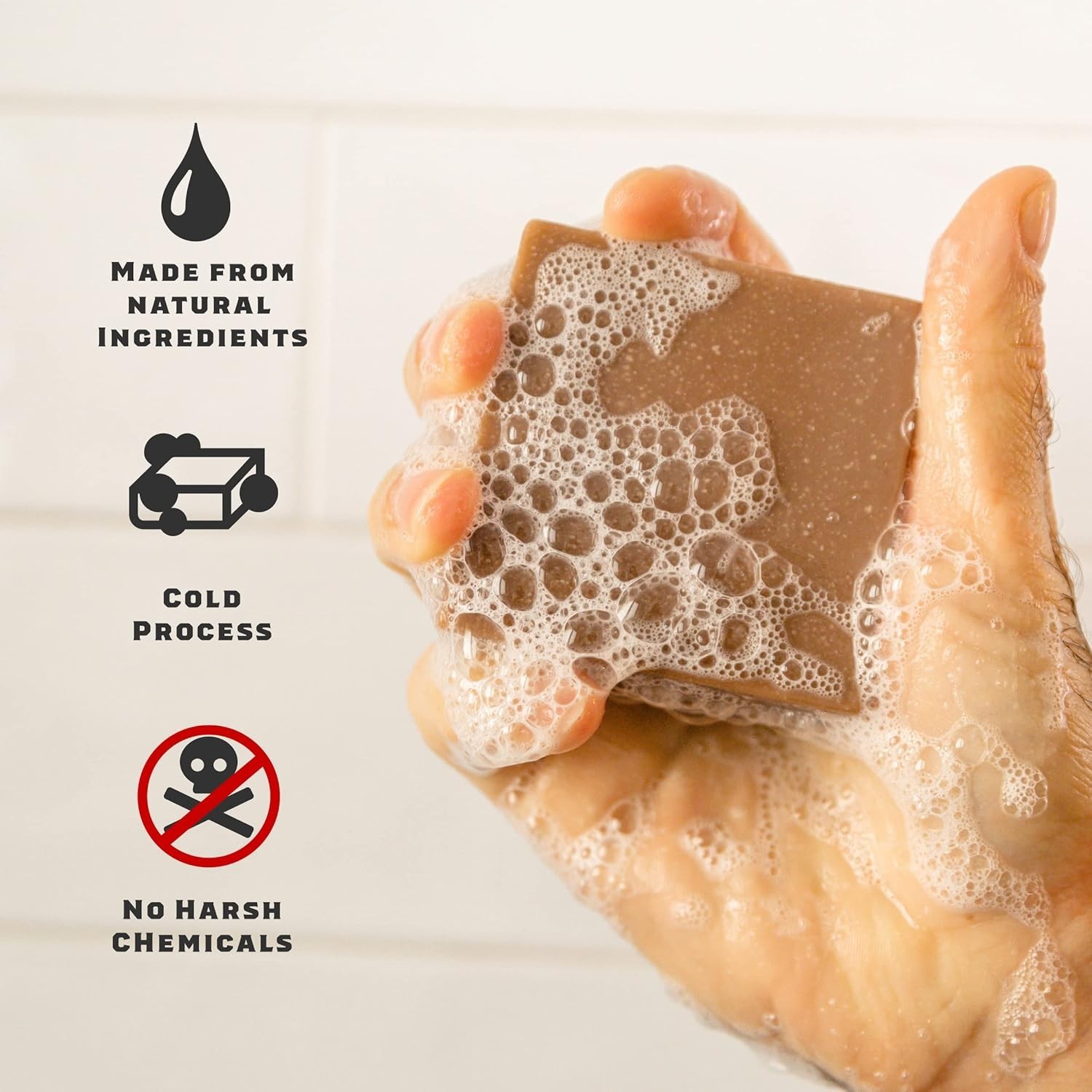 Luxury Natural Men’s Bar Soap – Cold Process with No Harsh Chemicals, 3-Pack