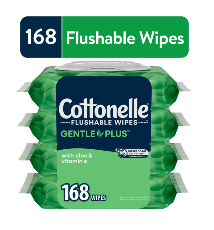 Cottonelle GentlePlus Flushable Wet Wipes (168 Total Flushable)
