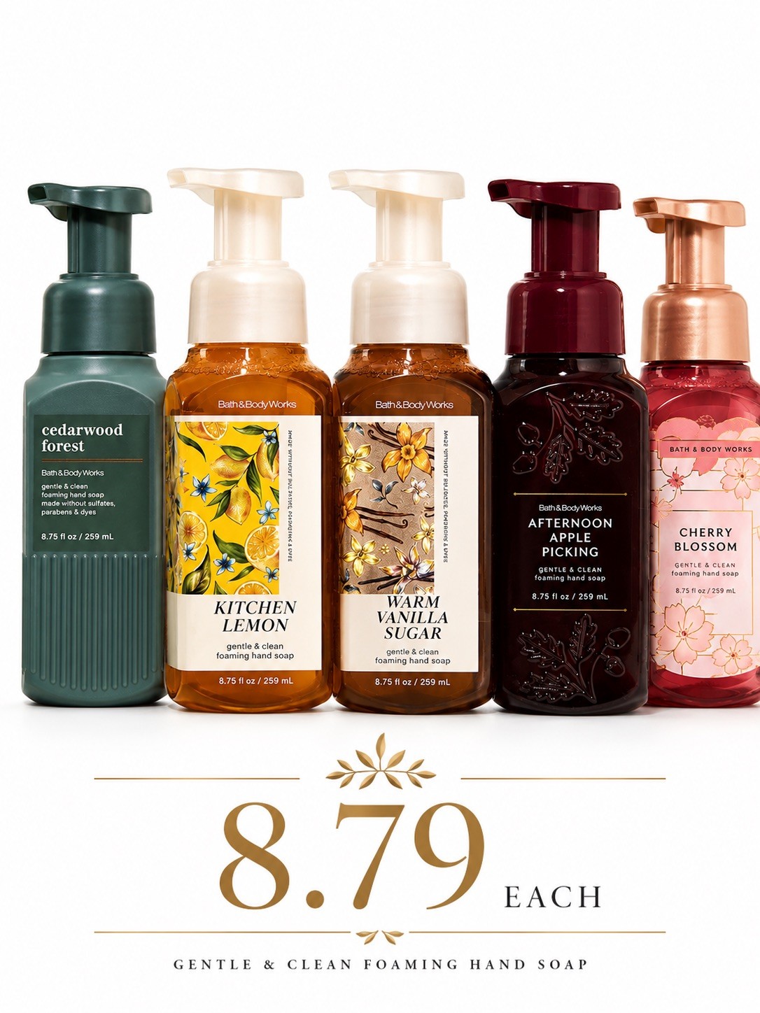 BATH & BODY WORKS GENTLE FOAMING HAND SOAP WASH 8.75OZ