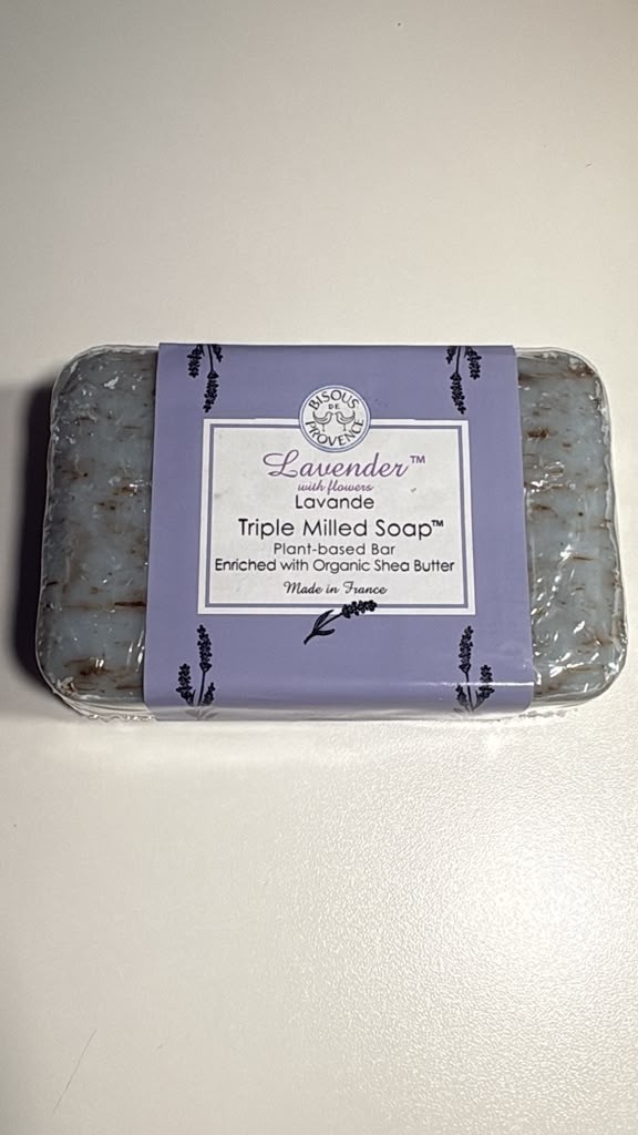 2 Bars Trader Joe’s Bisous de Provence Lavender with Flowers Triple Milled Soap