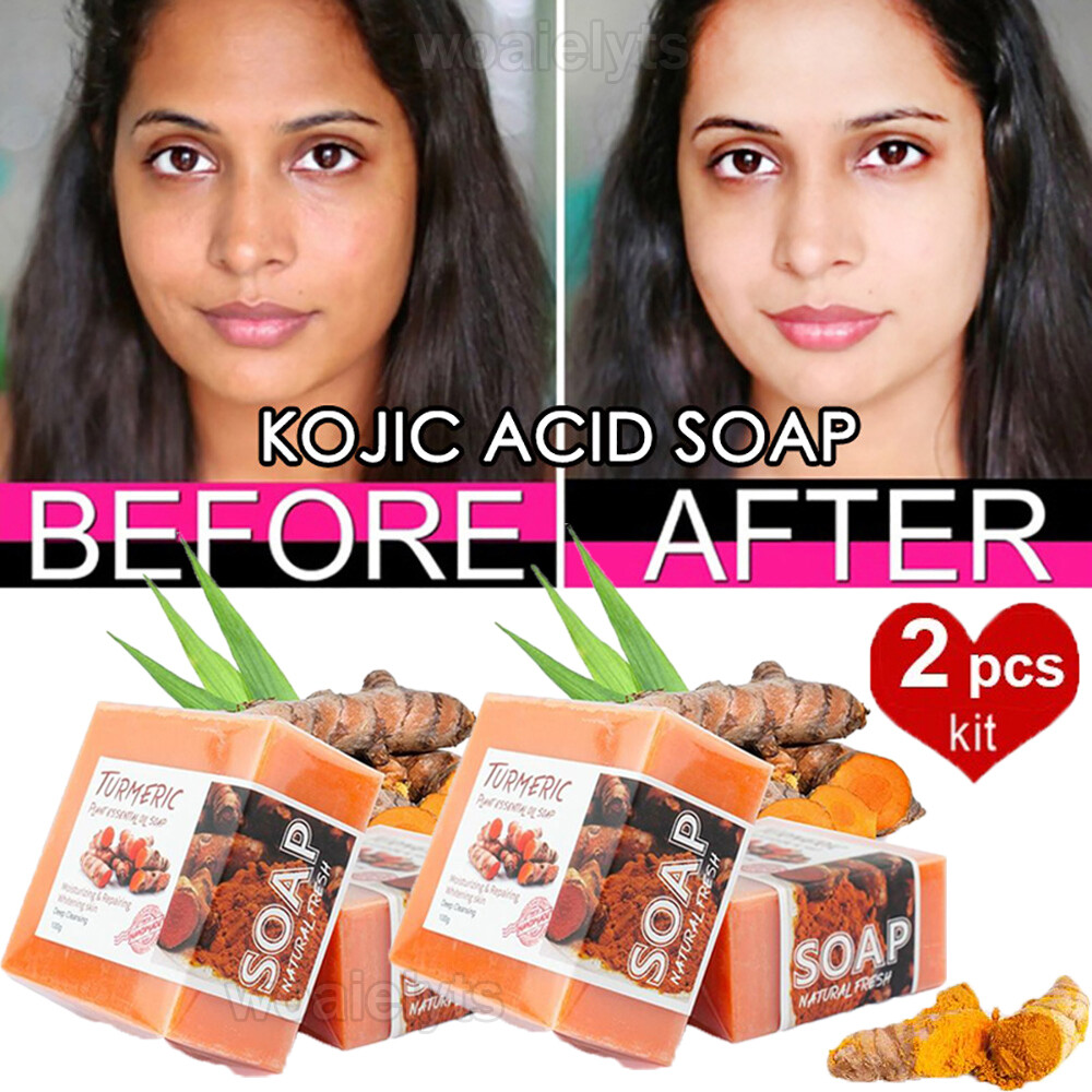 2 Pcs Tumeric Soap, Dark Spots , Skin Glow, Brighter Skin, Scars, All Skin types