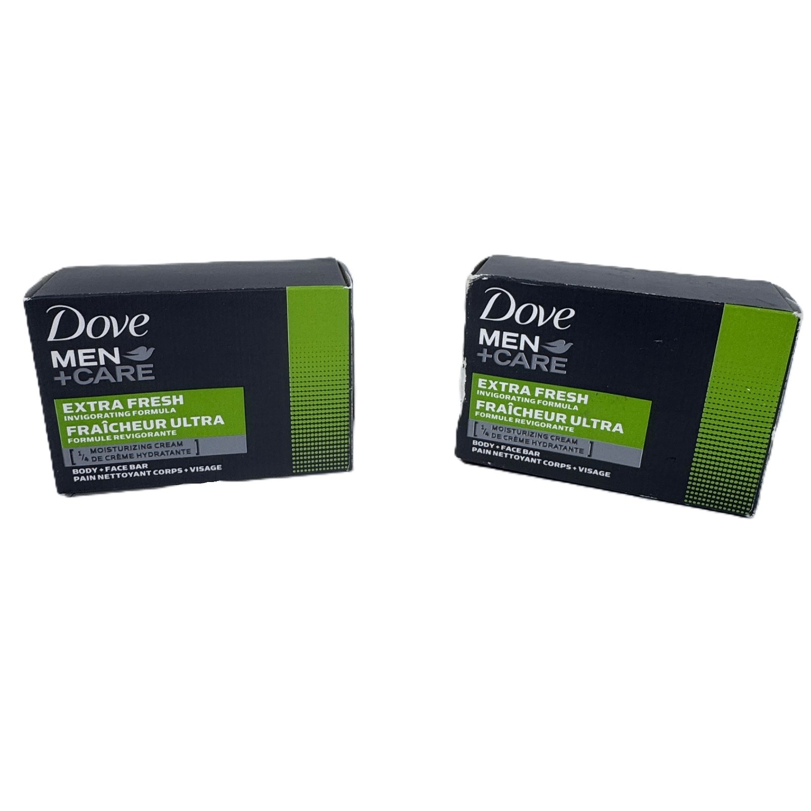 Dove Men Care Extra Fresh Body Face Bar Soap 3.75oz Each 2 Bars Total 7.5oz NEW