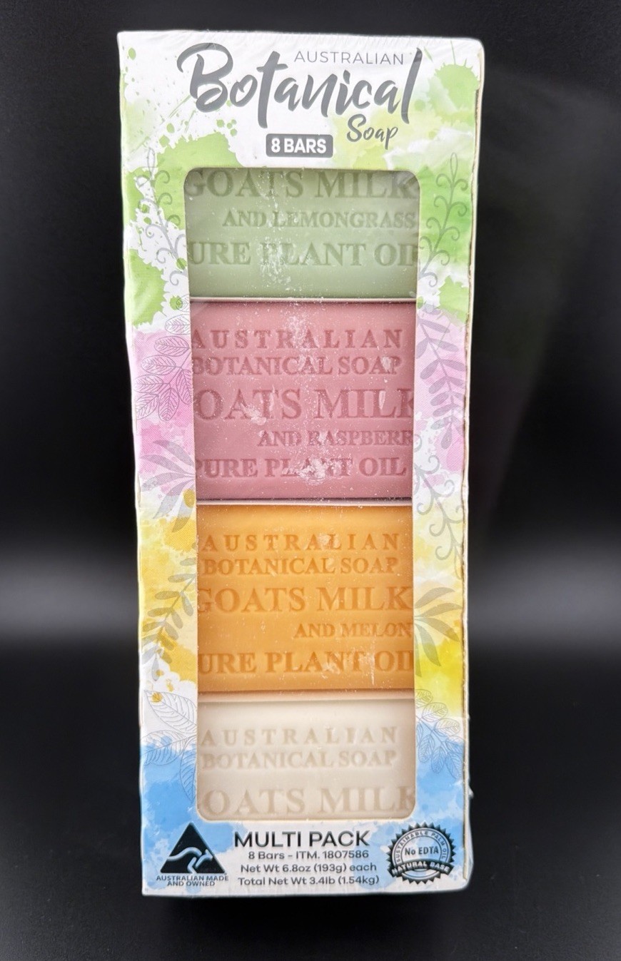Australian Botanical Goat Milk Soap Multi Pack • 8 Bars • 4 Scents • 6.8 oz Each