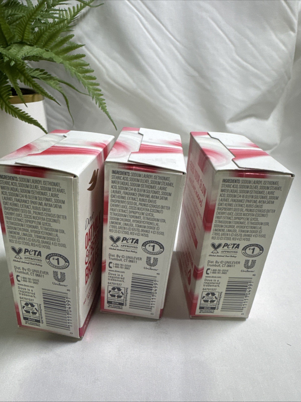 Dove Oat Milk Berry Brulee Plant Milk Soap, 5 Oz, Pack of 3