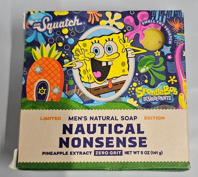 Dr. Squatch Nautical Nonsense Spongebob Bar Soap Limited Edition