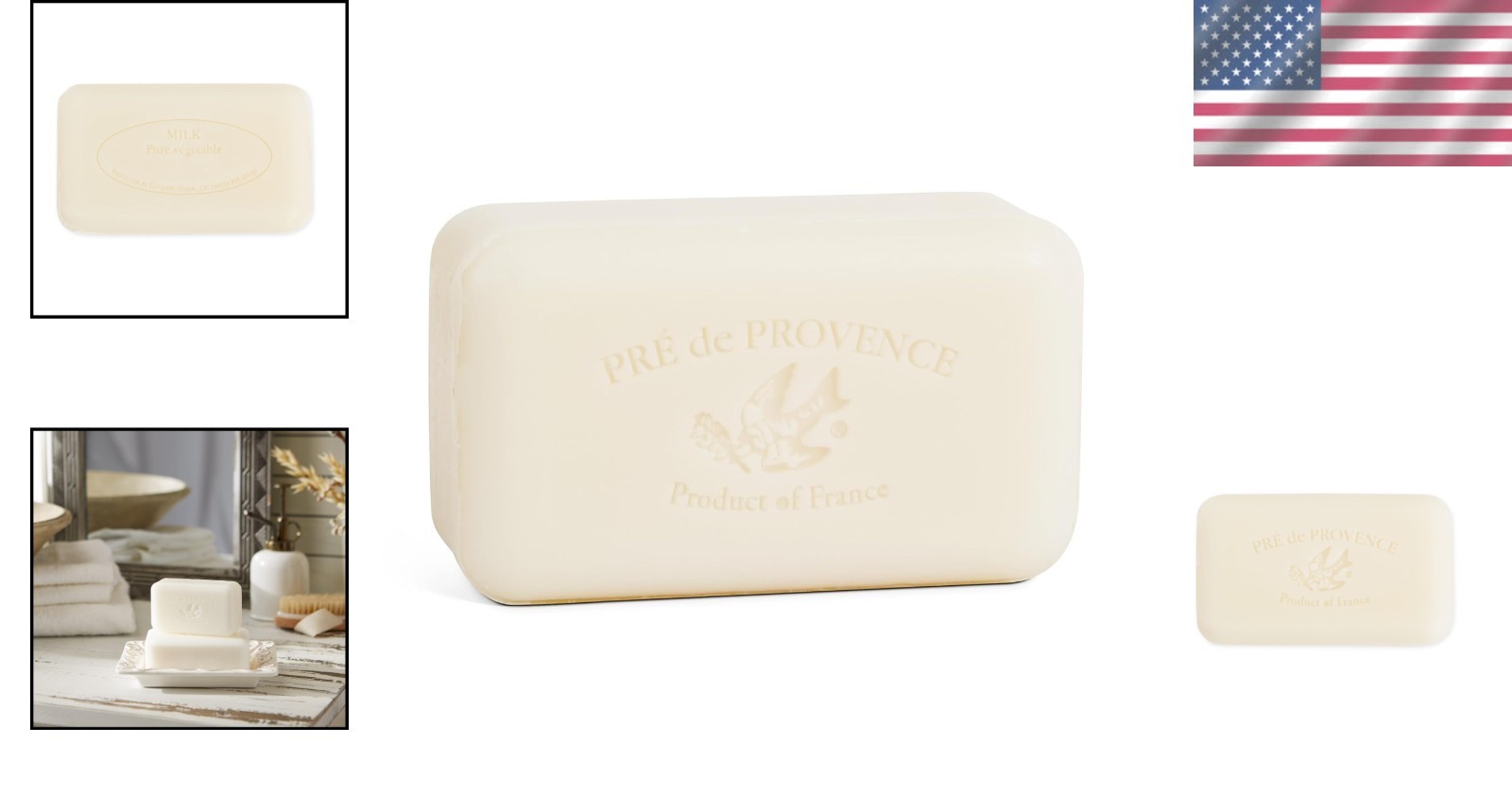 150g French Artisanal Soap Bar with Moisturizing Shea Butter and Milk