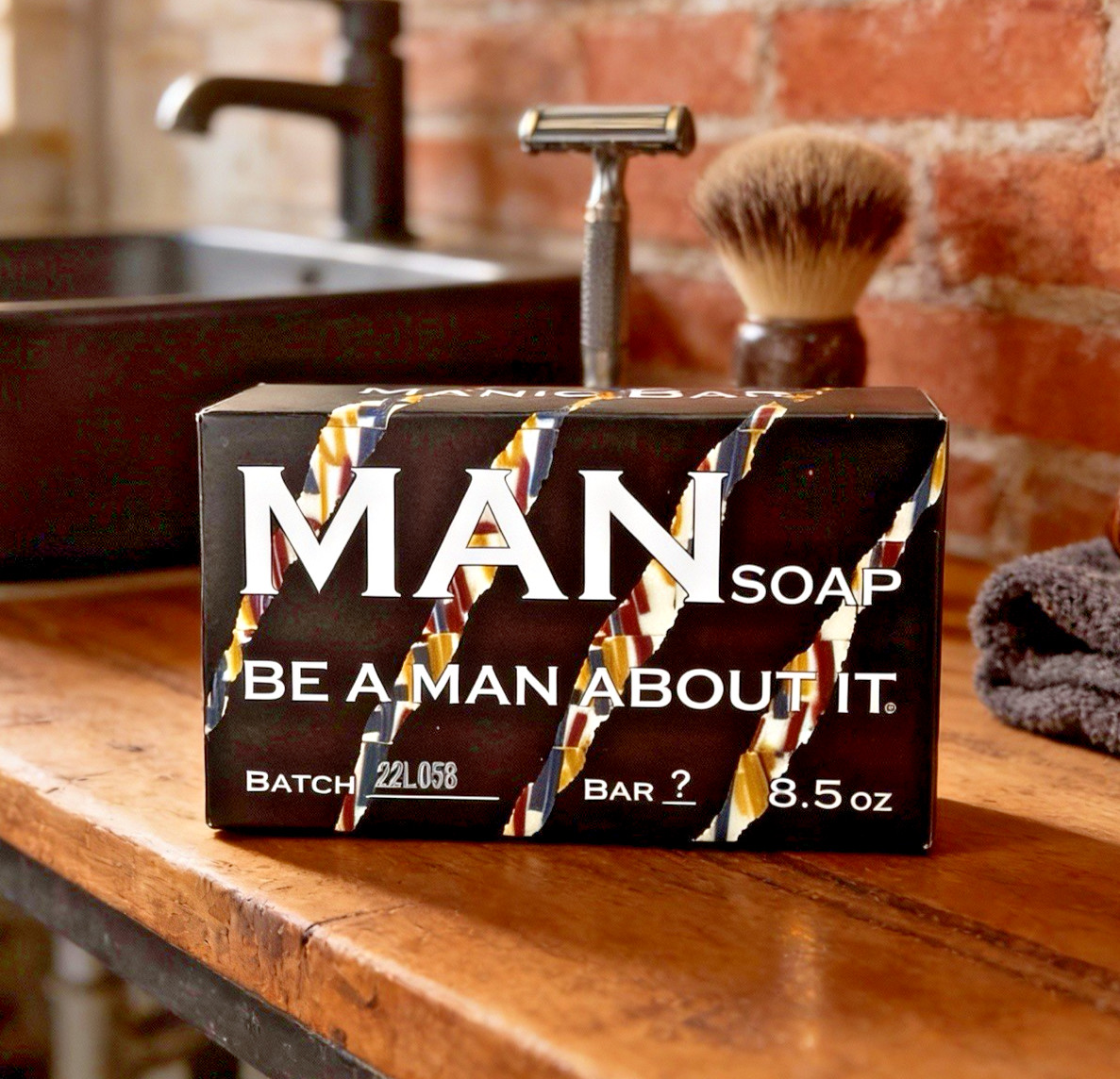 Small Batch “Manic Bar” Handcrafted “Be a Man About it” Soap…Ships Free!