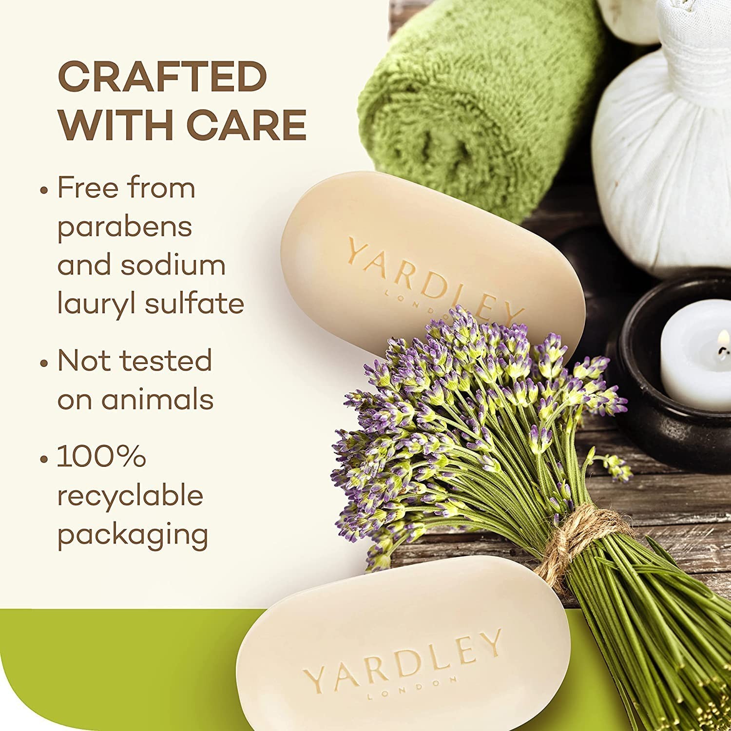 Deeply Moisturizing Aloe and Avocado Bath Bars – 6 x 4 oz with Herbal Scent