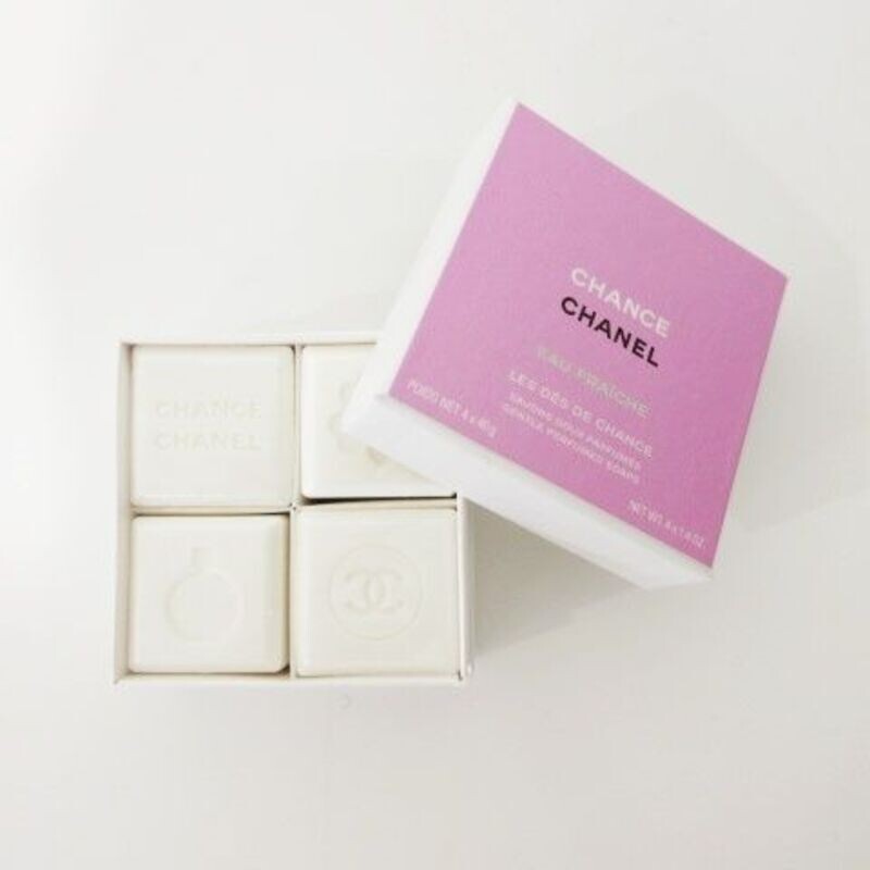 Chanel Chance Au Fresh Le Savon Body Soap 4 pieces White 33x33mm 40g Unused
