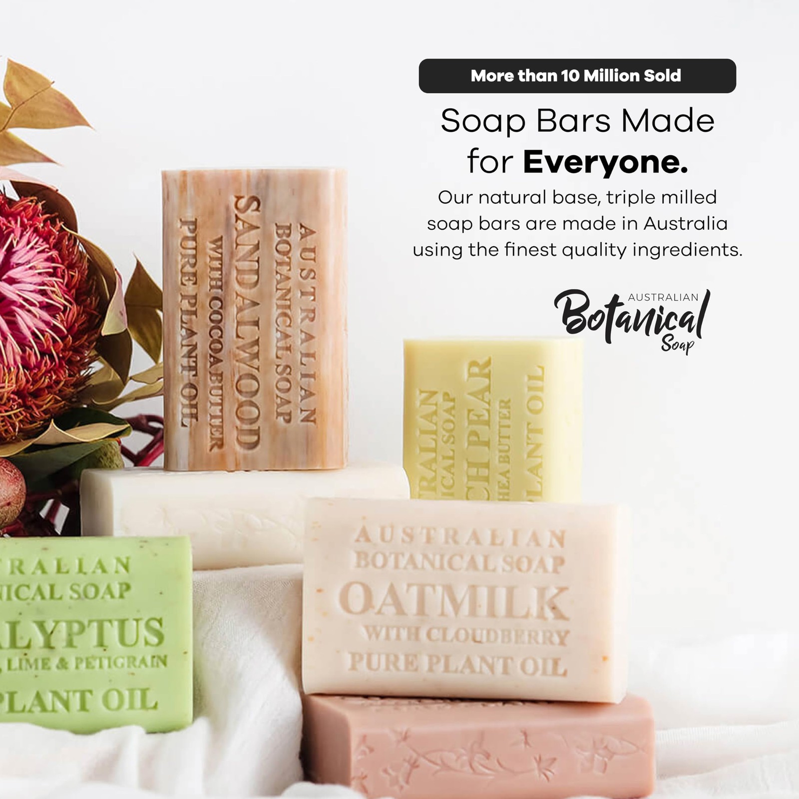 Australian Botanical Soap, 6.6 OZ, Vitamin C and Valencia Orange, Triple Mill…