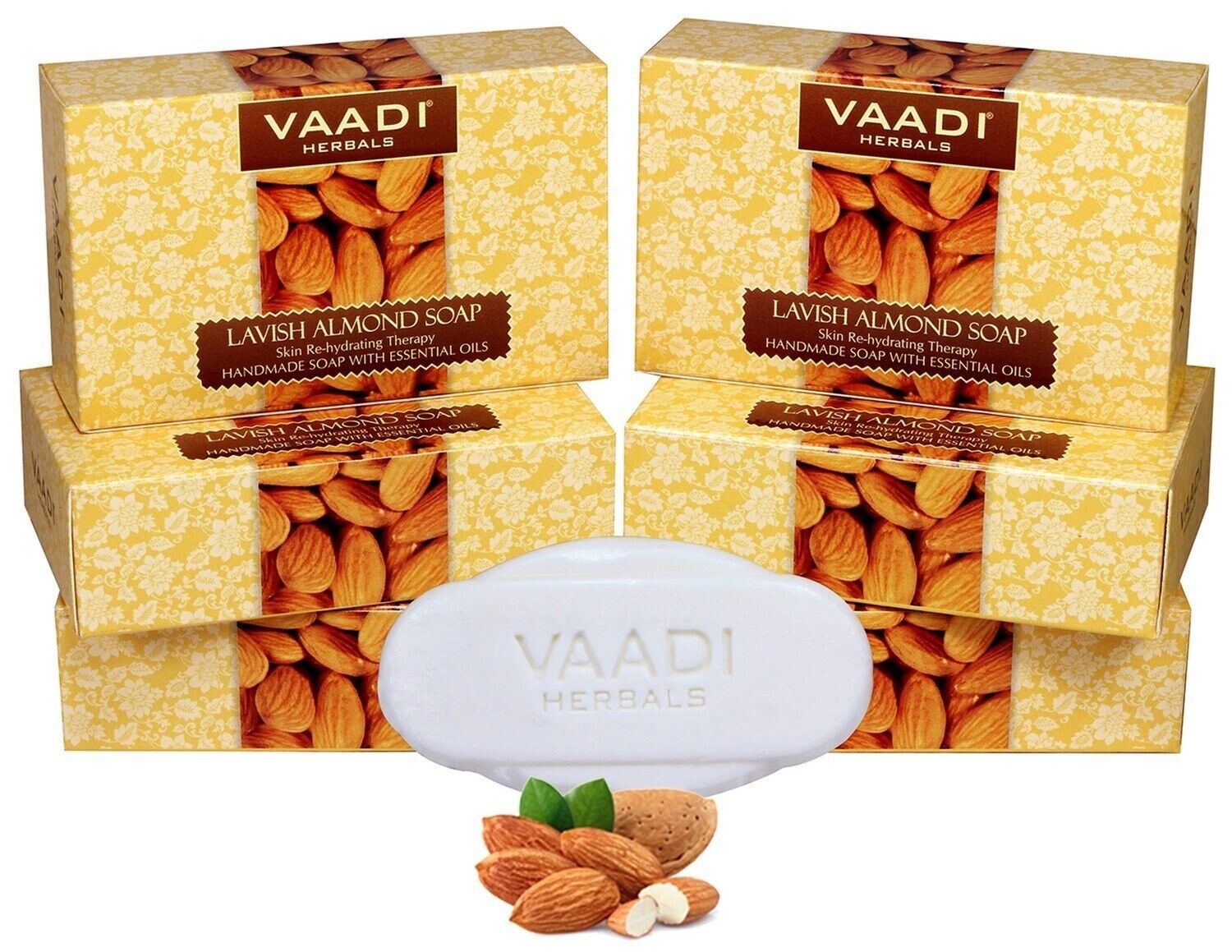 VAADI HERBALS Almond Soap 75 g x 6