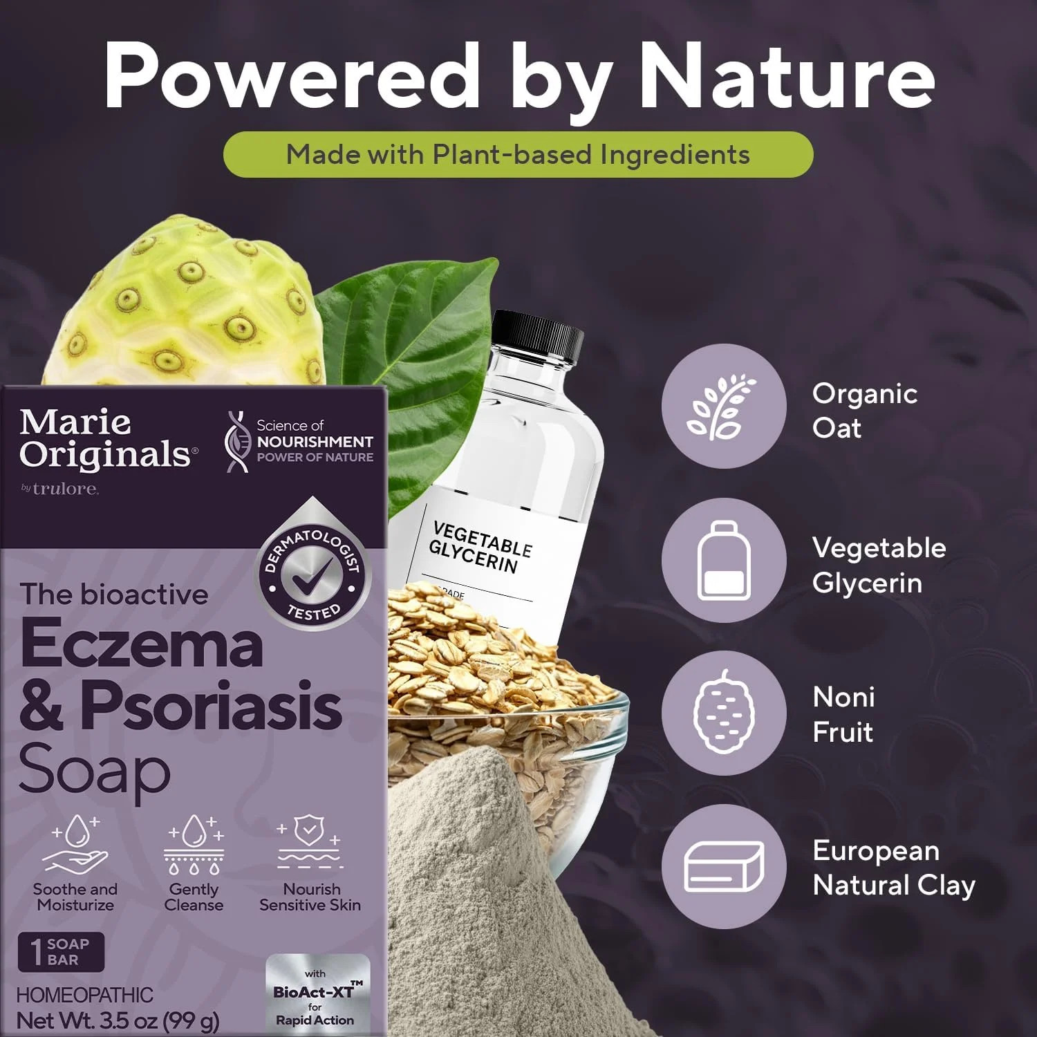 Marie Originals Eczema Face Soap Body Wash Bar – All Natural Psoriasis, Dermatit