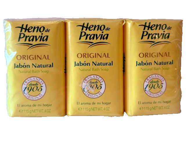 Heno de Pravia Original Jabon Natural desde1905 e115g/ 4 oz Ea. x3