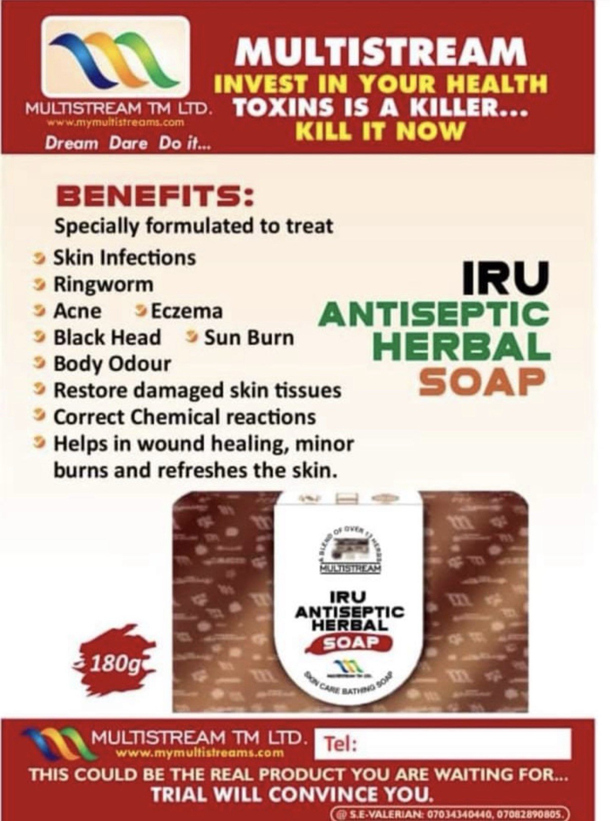 IRU ANTISEPTIC HERBAL SOAP