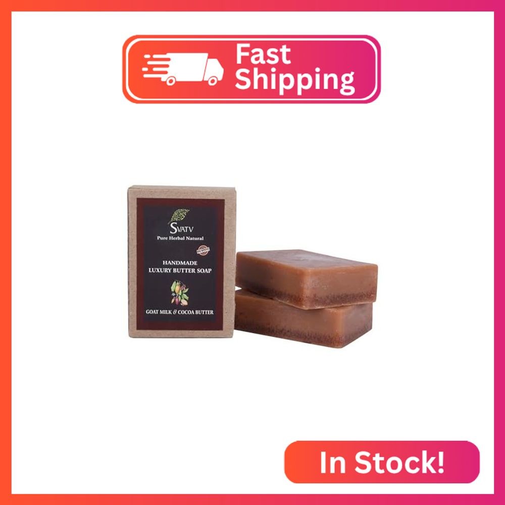 SVATV Handcrafted Soap With Natural, Soothing Herbs Of GOAT MILK & COCOA BUTTER