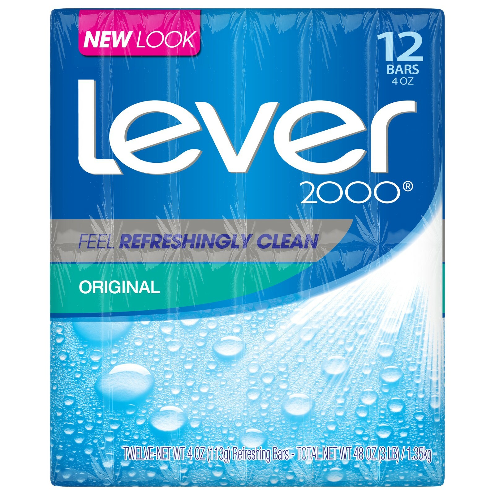 Lever 2000 Bar Soap Original 4 oz each, 12 Bars