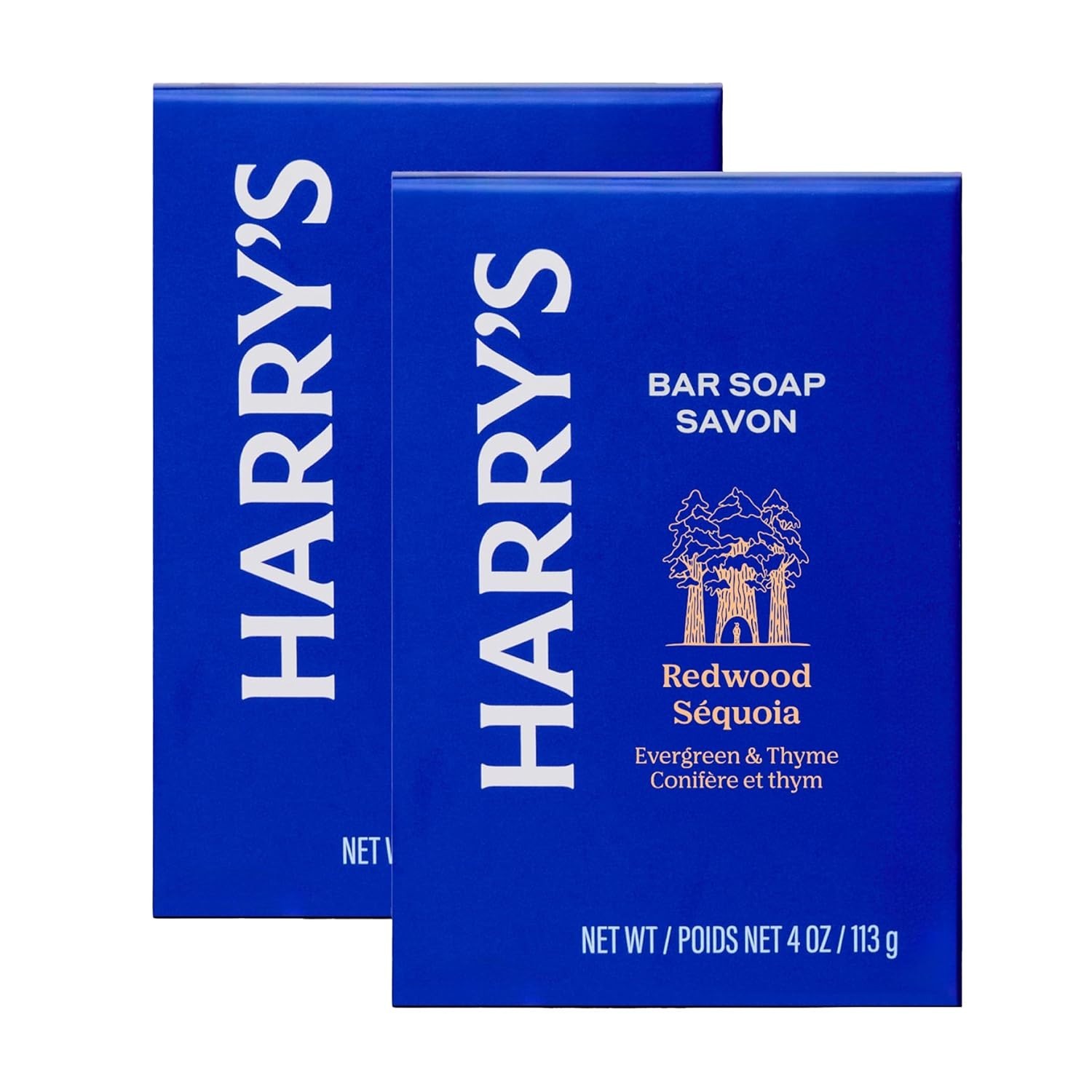 Bar Soap for Men – Redwood Scent, 4 oz Body Soap Bars, 2 Pack