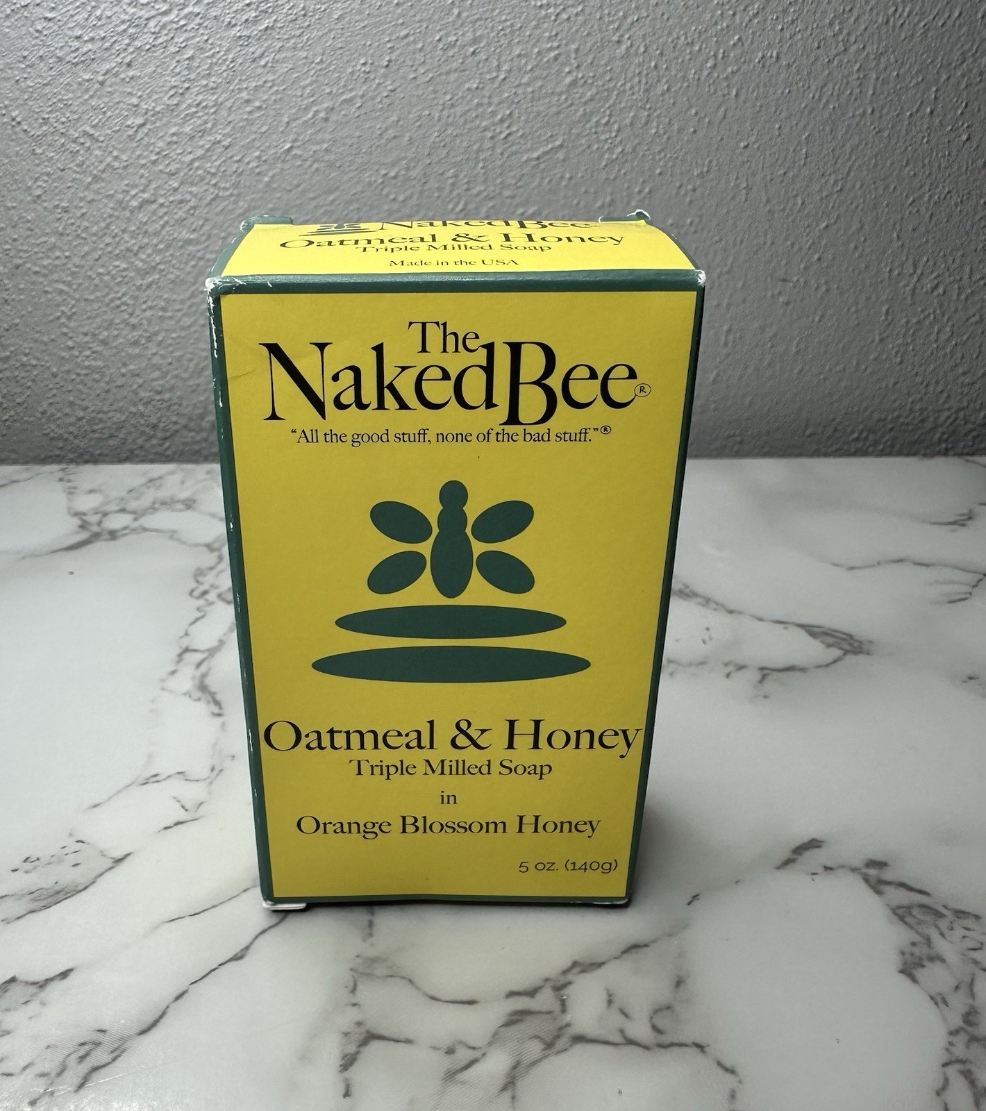 Naked Bee Oatmeal & Honey Triple Milled Bar Soap Orange Blossom Honey 5 Oz NIB