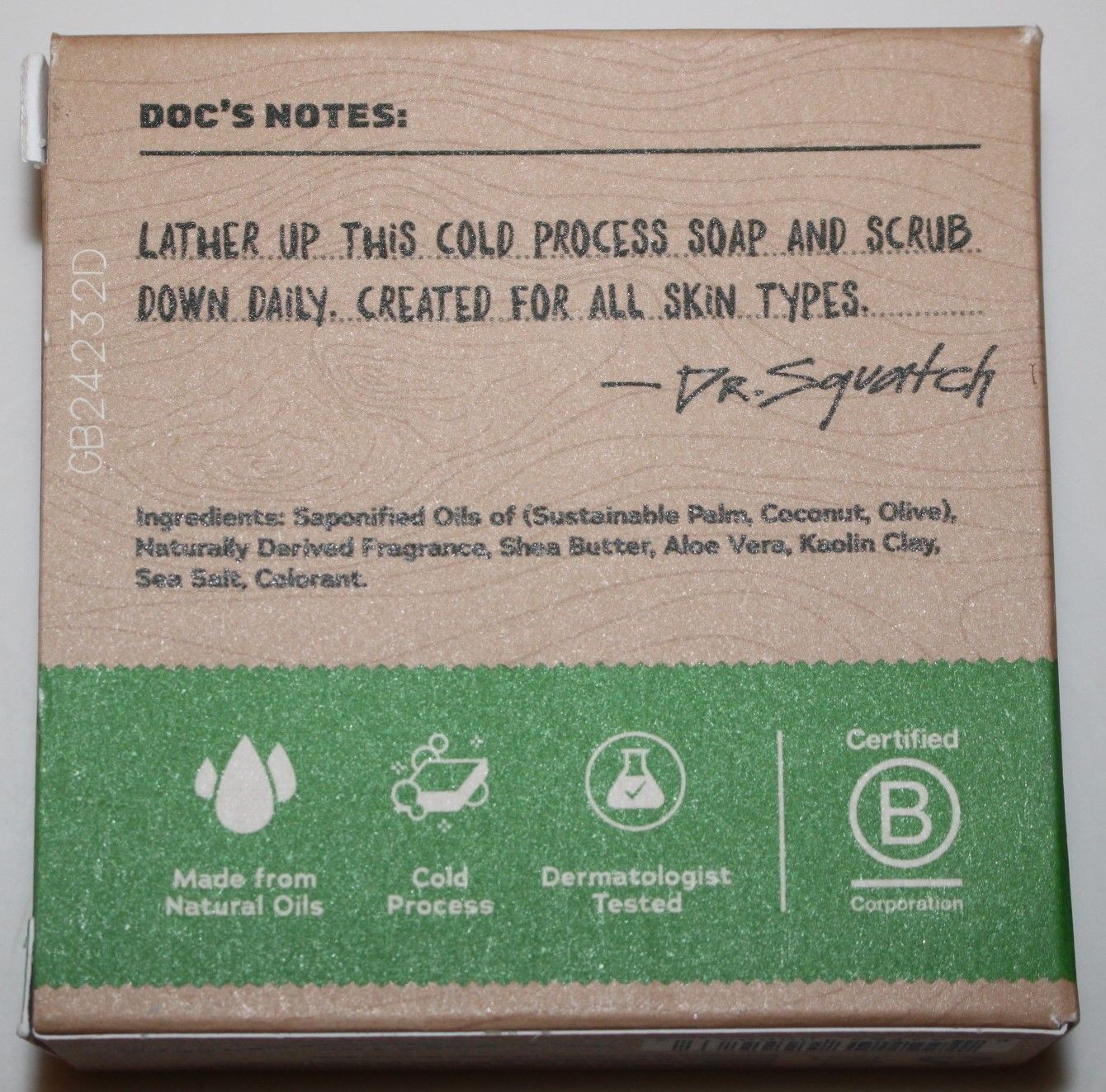 Dr Squatch Soap Mens 5 oz Cool Fresh Aloe Natural Bar Coconut Oil Zero Grit NEW
