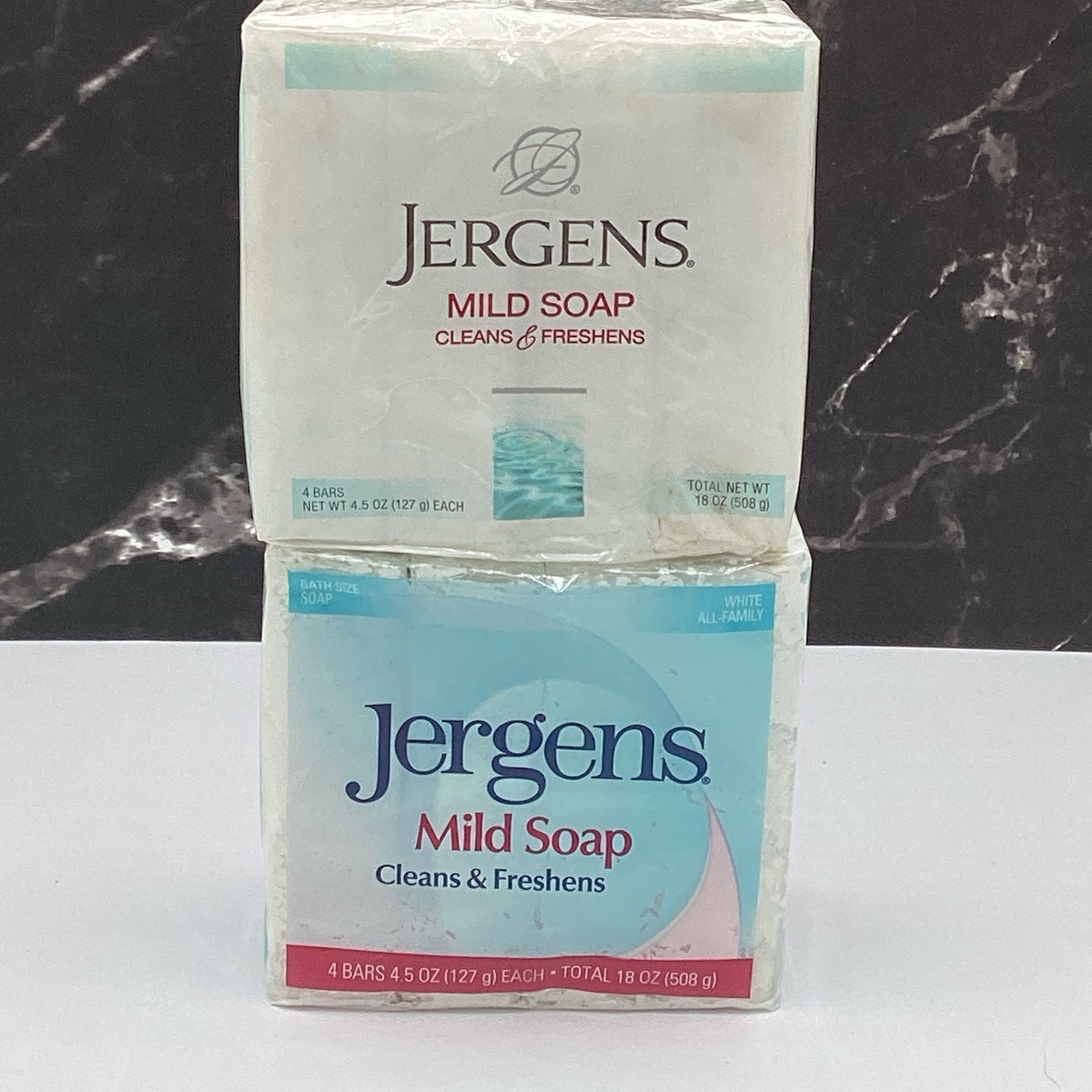 Jergens Mild Soap 4.5oz Bars – 2 Packs of 4 Bars DISCOLORED