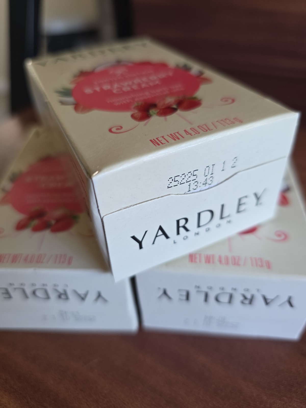 Yardley London Ltd. Edition Strawberry Cream 3 Pack Nourishing Bath Bars 4.0 oz